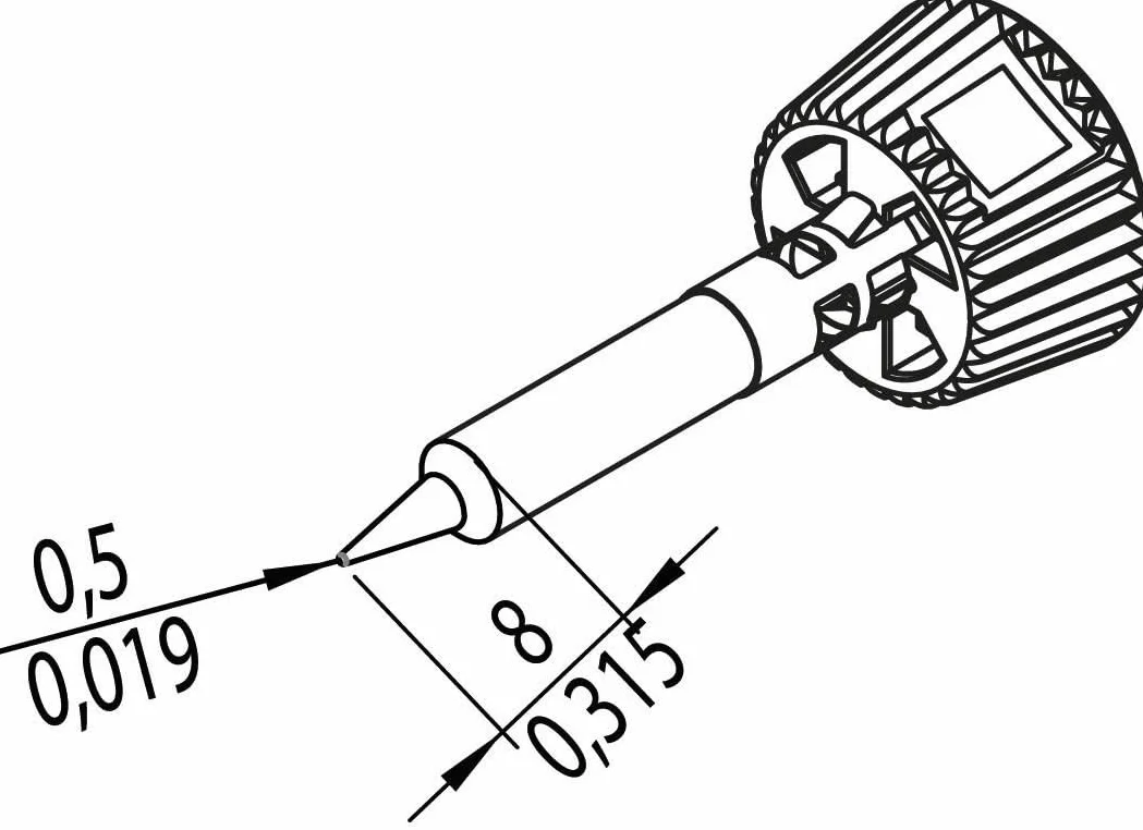ERSA ERSADUR 142PDLF05 końcówka ołówkowa 0,5 mm do i-Tool TRACE & i-Tool MK2 / i-CON Trace IoT i stacji lutowniczych i-Con serii MK2 – z opatentowaną powłoką