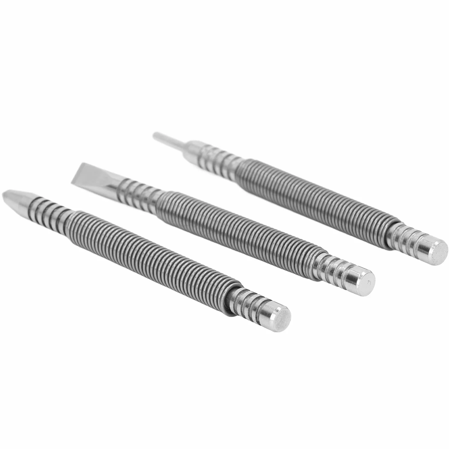 Wiosenny Dziurkacz do Gwoździ Zestaw Sworzni Zawiasów Demontaż Counter Punch 3 szt. Wybijak Sprężynowy Metal 3500 Psi 3 szt. Stal Węglowa Drewno Stal Węglowa Metal Tarcica Koła