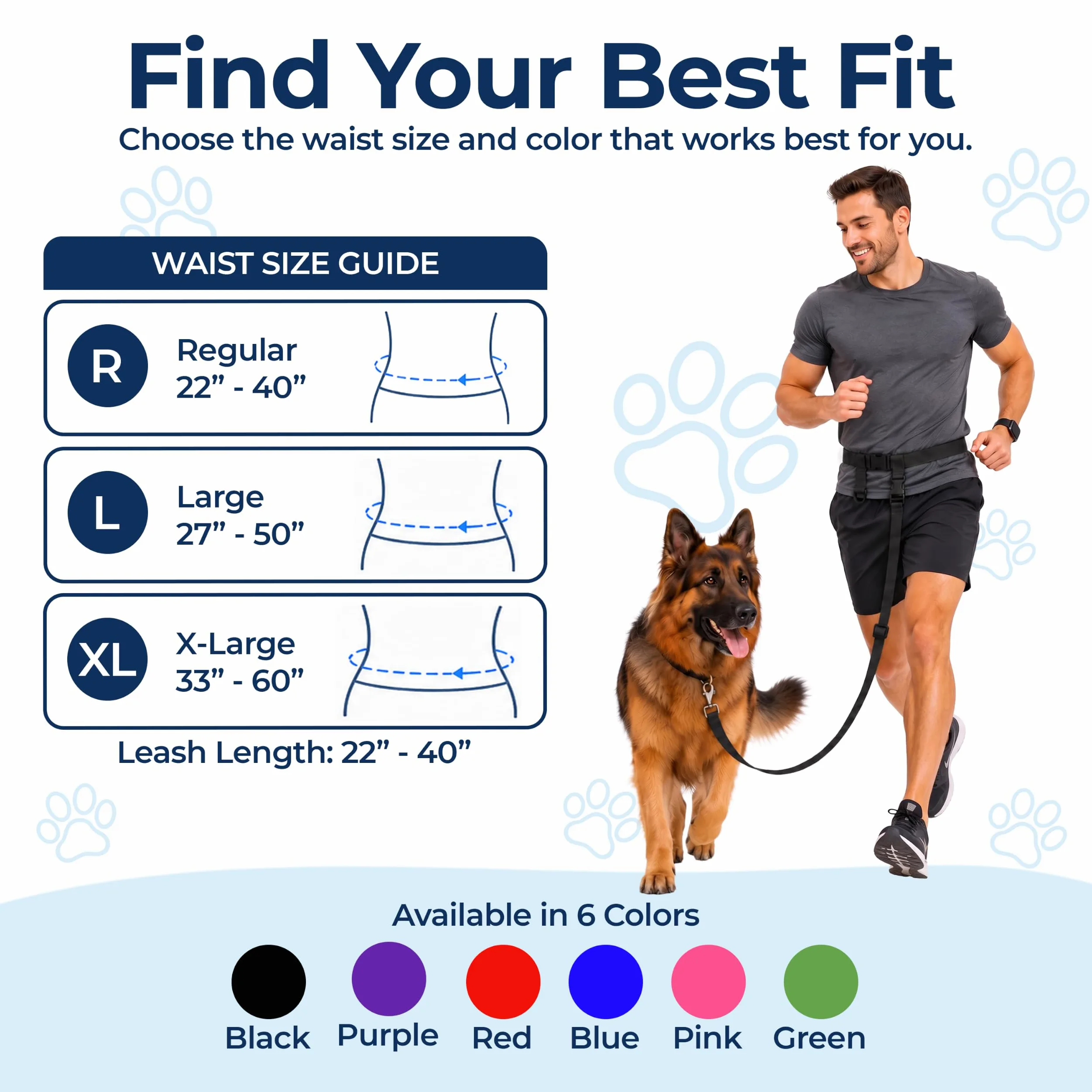 The Buddy System Wyprodukowano w USA regulowana smycz bez użycia rąk, idealna do biegania, regularnego systemu dla psów, XL, czarna od The Buddy System