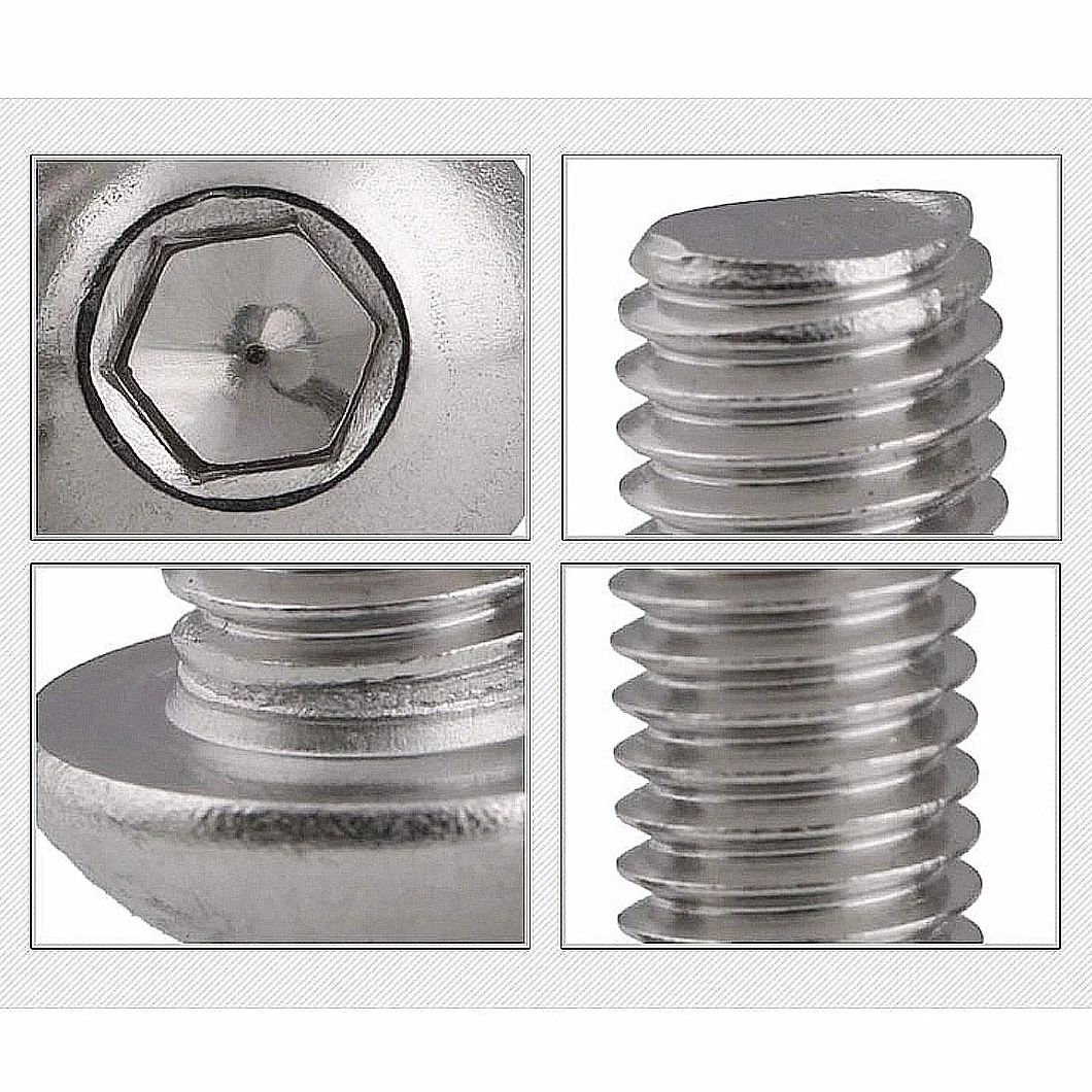 Śruby z łbem kulistym Śruby z gniazdem sześciokątnym ze stali nierdzewnej Śruby z łbem kulistym, M2.5 * 4mm,100 pcs