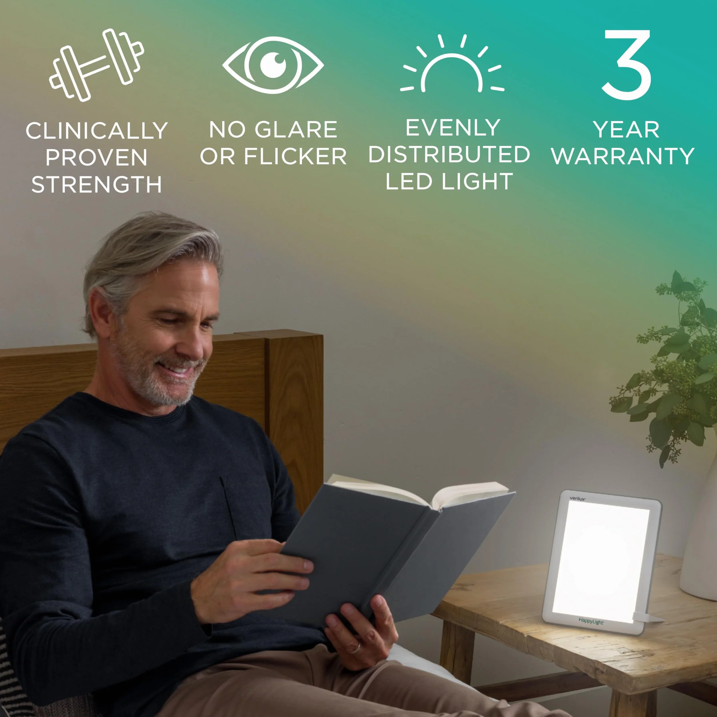 Verilux HappyLight VT22 Lucent Lampa do terapii światłem białym 100000 Lux z soczewką 35"