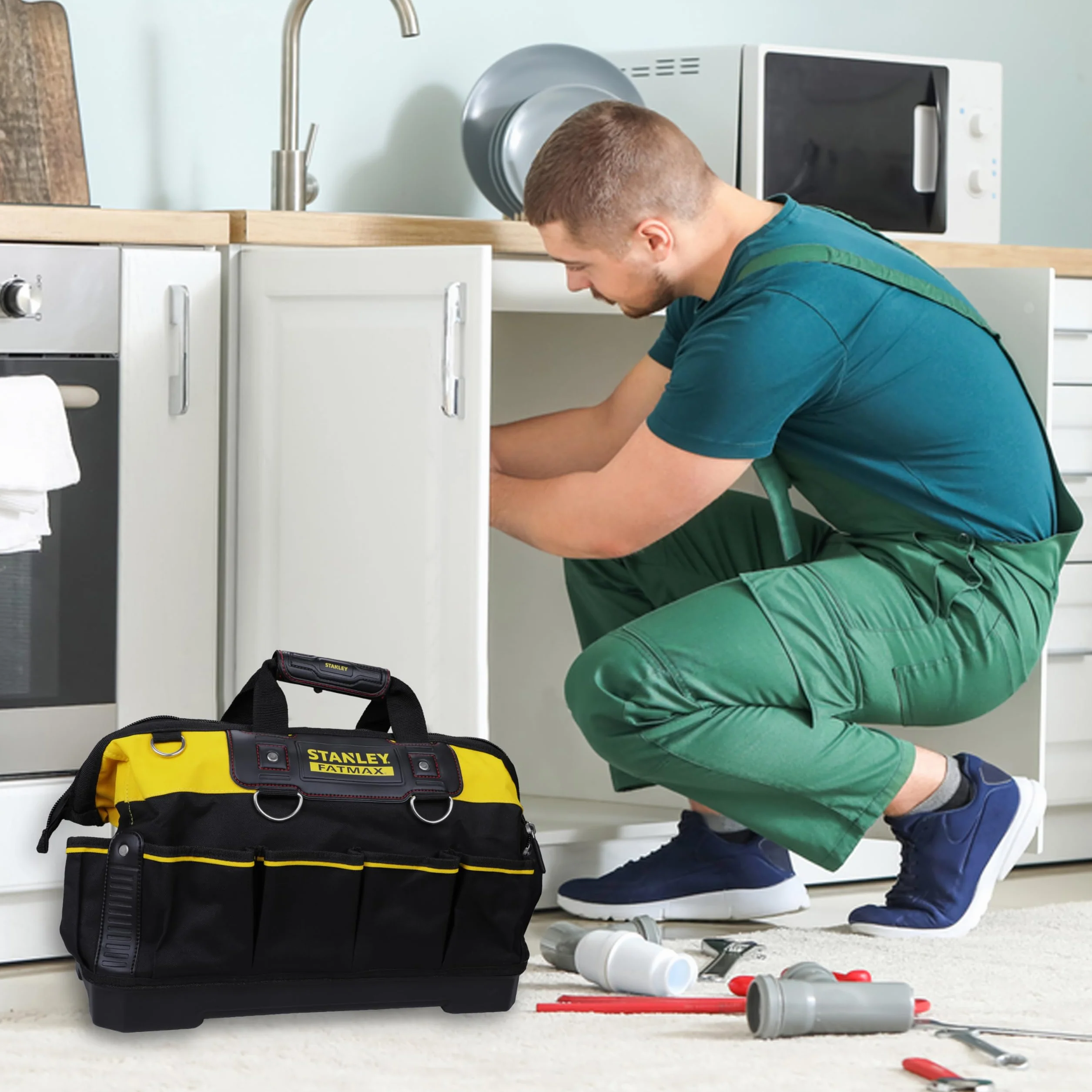 Stanley FatMax, Torba narzędziowa z uchwytem z trwałego materiału (Denier 600), 18', 1-93-950