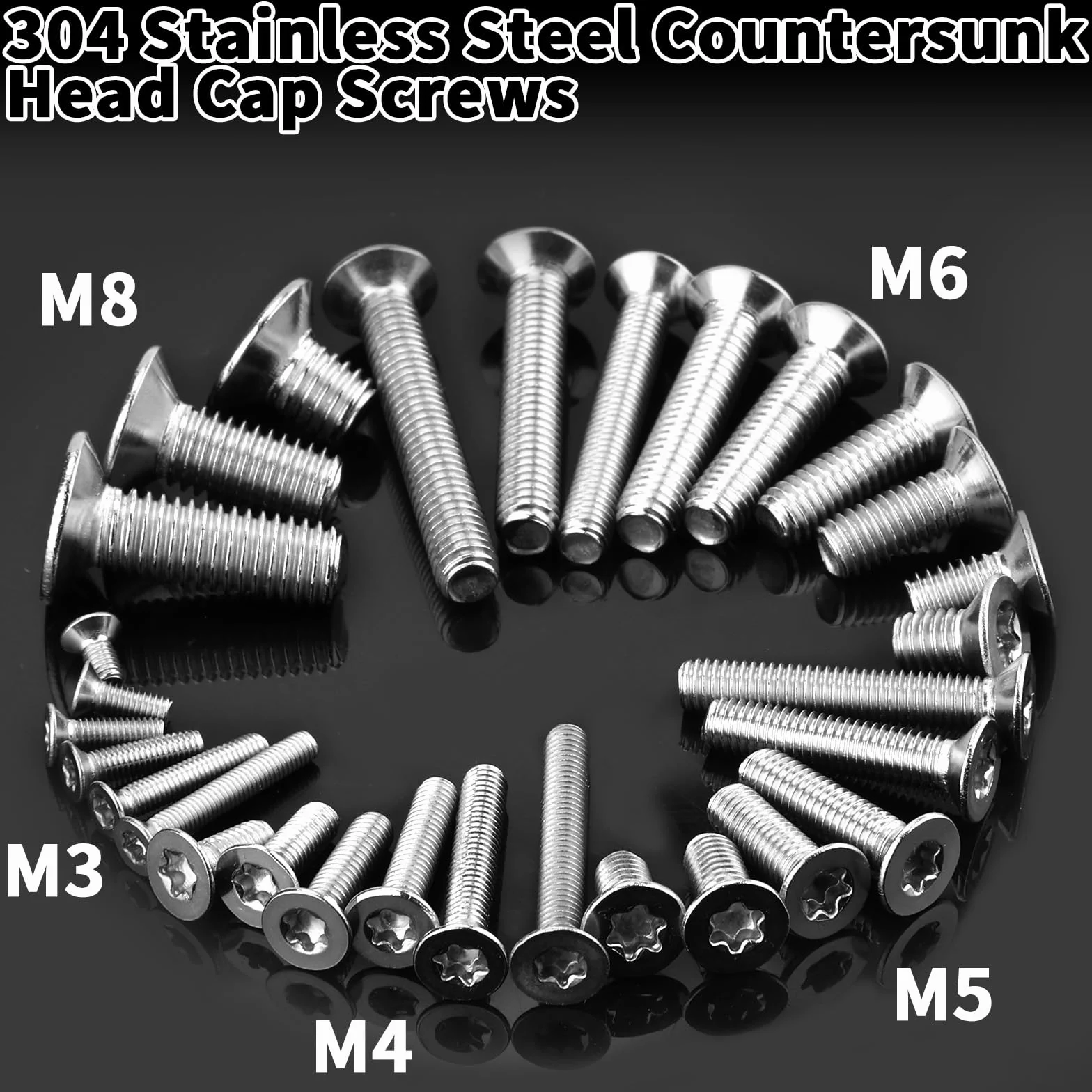 30 sztuk śrub z łbem wpuszczanym M4 x 30 mm, śruby z łbem wpuszczanym M4, stal nierdzewna A2 V2A, z gniazdem Torx/sześciogwiazdkowym, do urządzeń, maszyn, mebli