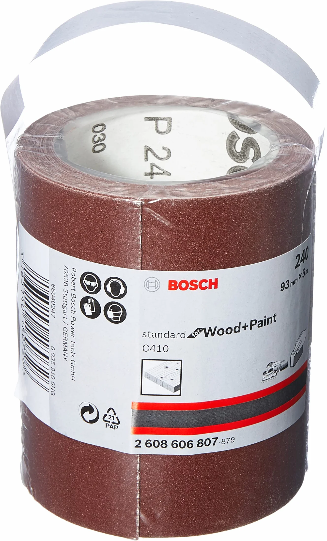 Bosch Professional Rolka szlifierska do miękkiego drewna, 93 mm, 5 m, ziarnistość 240, C410)
