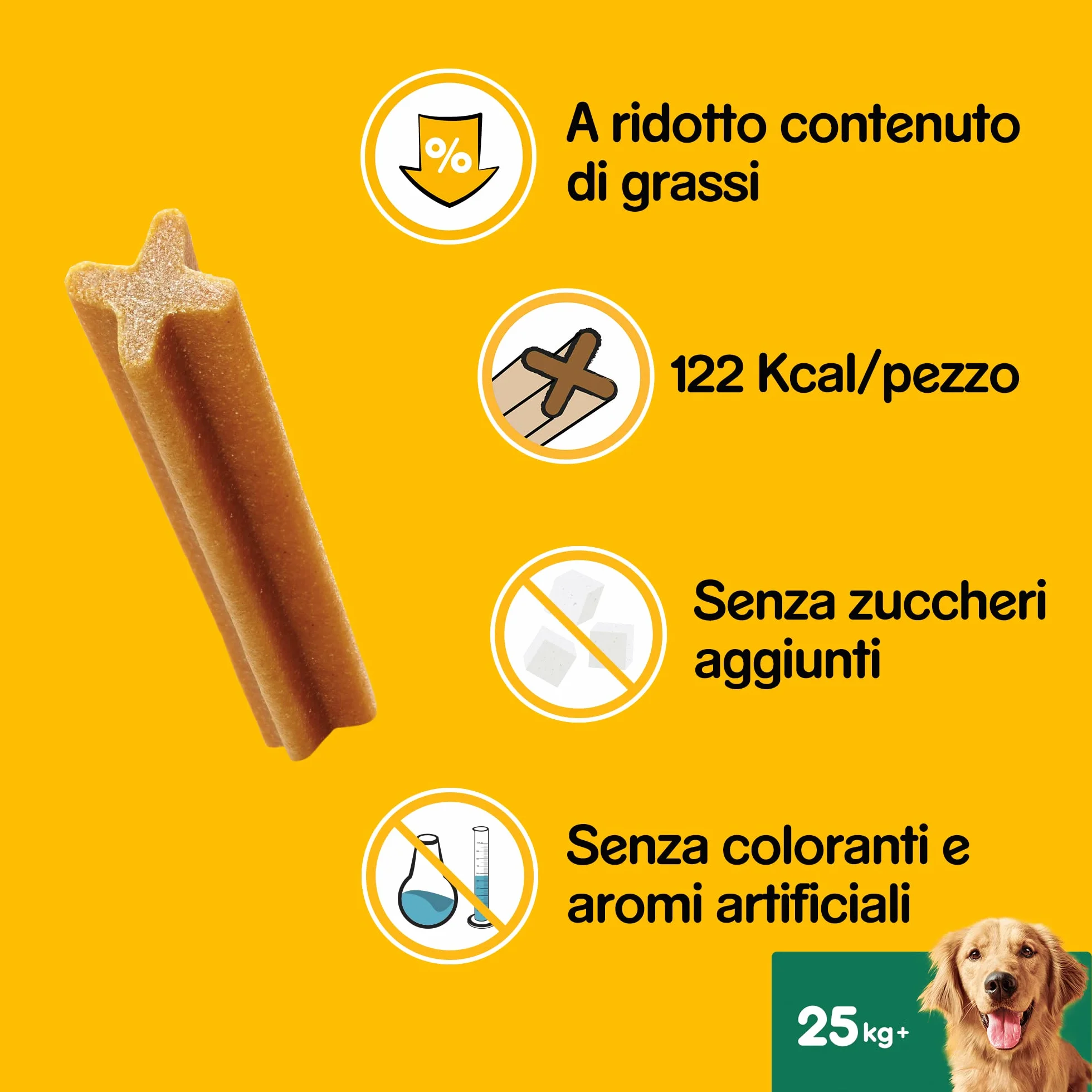 Pedigree Dentastix Snack do higieny jamy ustnej (Duży pies +25 kg), 270 g 105 sztuk - 15 opakowań po 7 sztuk (105 sztuk)