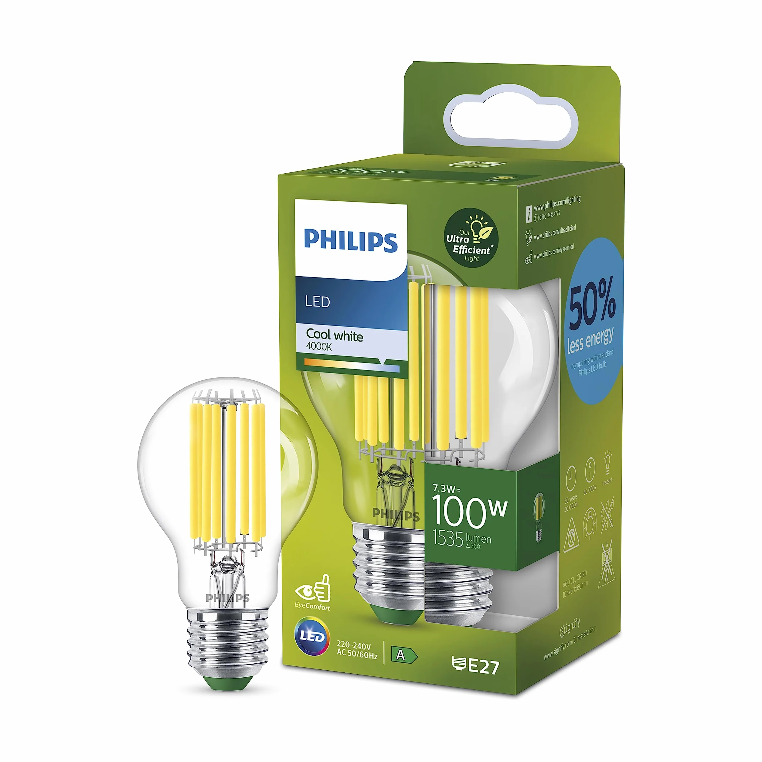 Philips Żarówka LED Ultra Efficient CLA 100WA60 E27 4000K