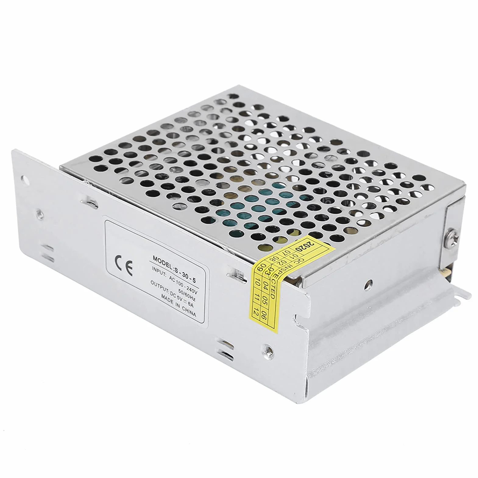 DC5V zasilacz adapter sterownika stop aluminium zasilacz przełączany wyposażenie LED reulated transformator do LED (S-30-5(5V/6A/30W) AC100-240V)
