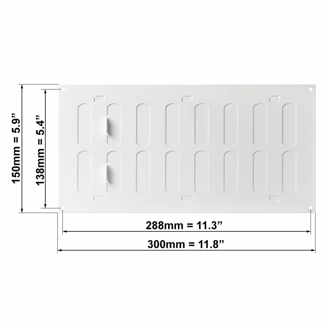 300x150mm biała kratka przesuwna z blachy stalowej - kratka wentylacyjna kratka wentylacyjna kratka wentylacyjna