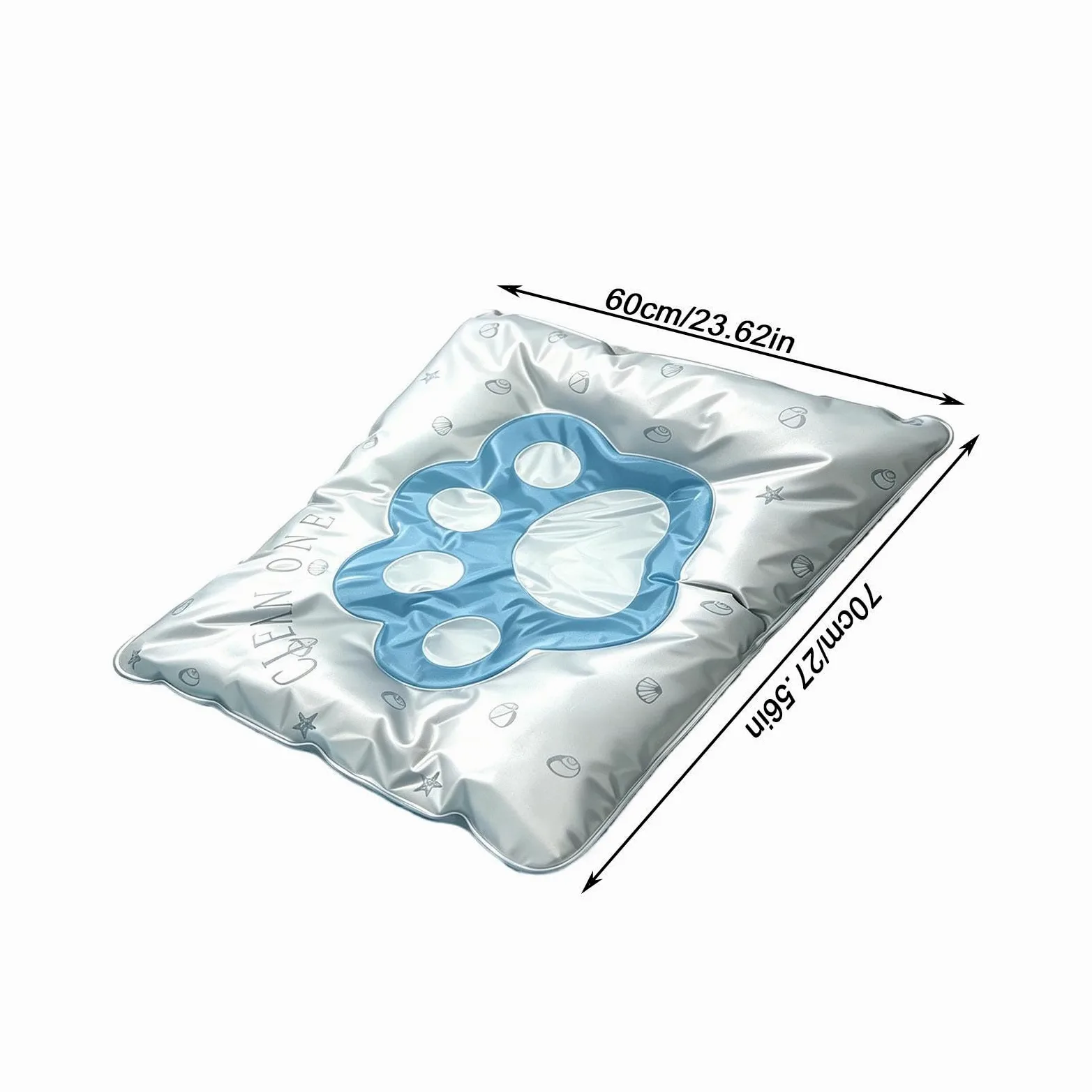 Żelowa mata chłodząca dla psa 71 x 61 cm oddychająca podkładka letnia dla zwierząt domowych | Poduszka chłodząca dla psa wypełniona żelem do salonu balkon podłoga sofa skrzynia buda na zewnątrz podróż