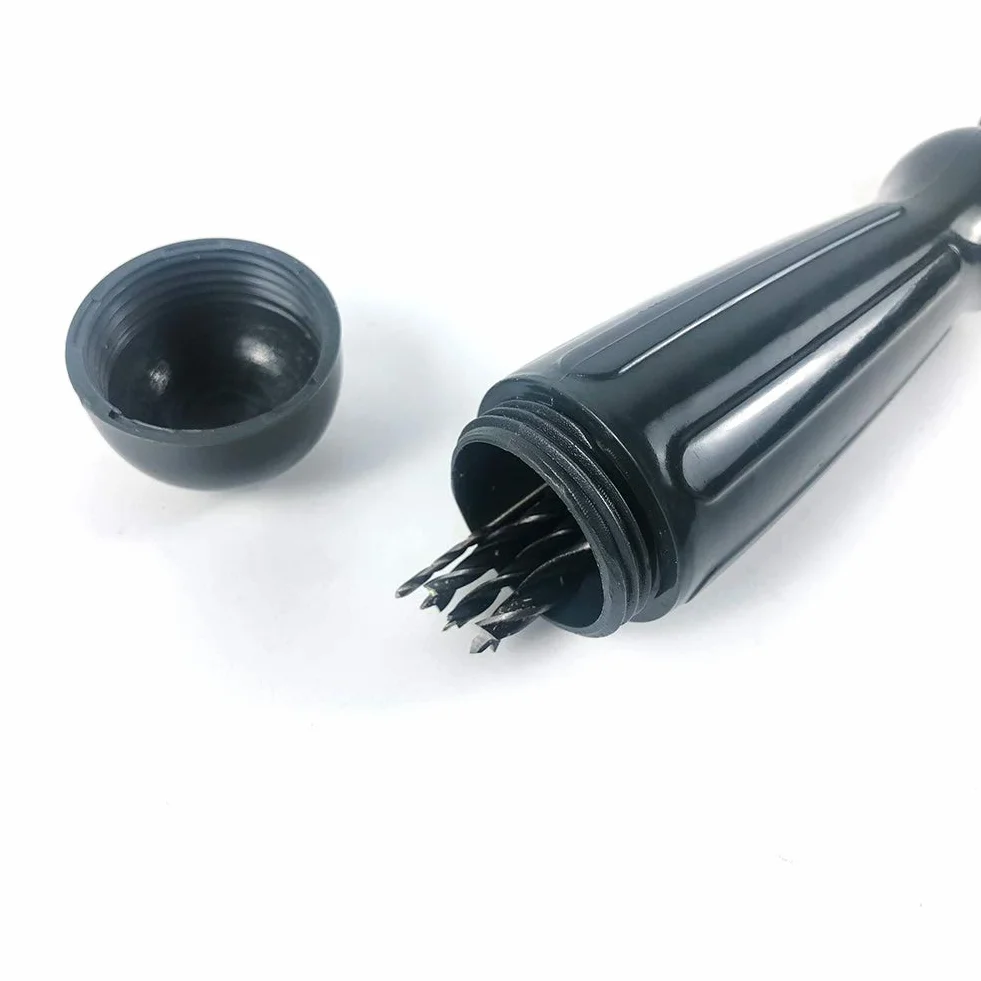 QWORK Zestaw wierteł ręcznych 1,5-5 mm imadło mini wiertarek do żywicy plastiku drewna