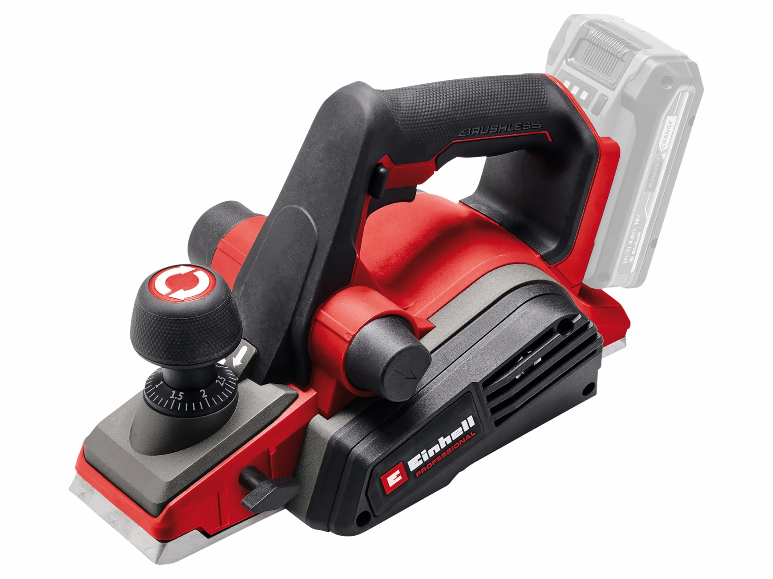 Einhell Profesjonalna przenośna strugarka akumulatorowa TP-PL 18/3 Li BL-Solo Power X-Change (18 V, bez węgla, szerokość 82 mm, maksymalna głębokość przejścia 3 mm, wał do żelaza, podkładka do