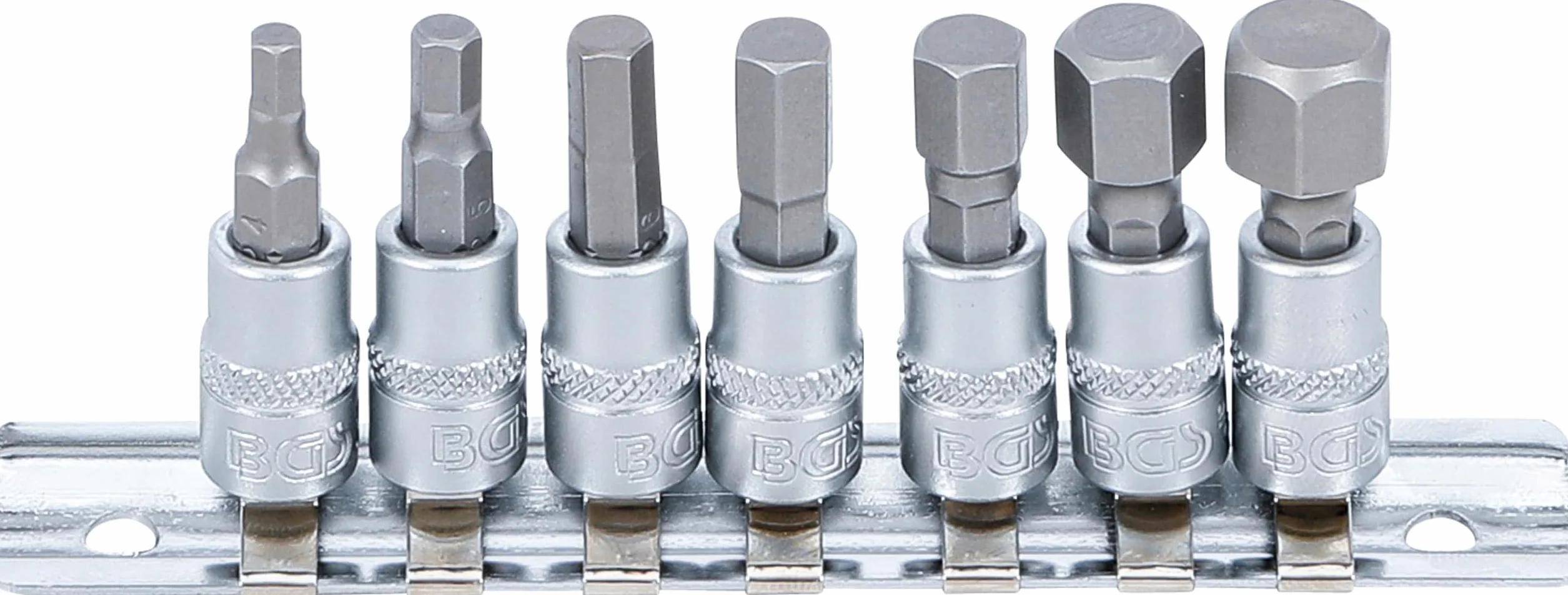 BGS 2161 Zestaw nasadek do bitów 6,3 mm (1/4") gniazdo sześciokątne 4-12 mm 7 szt.