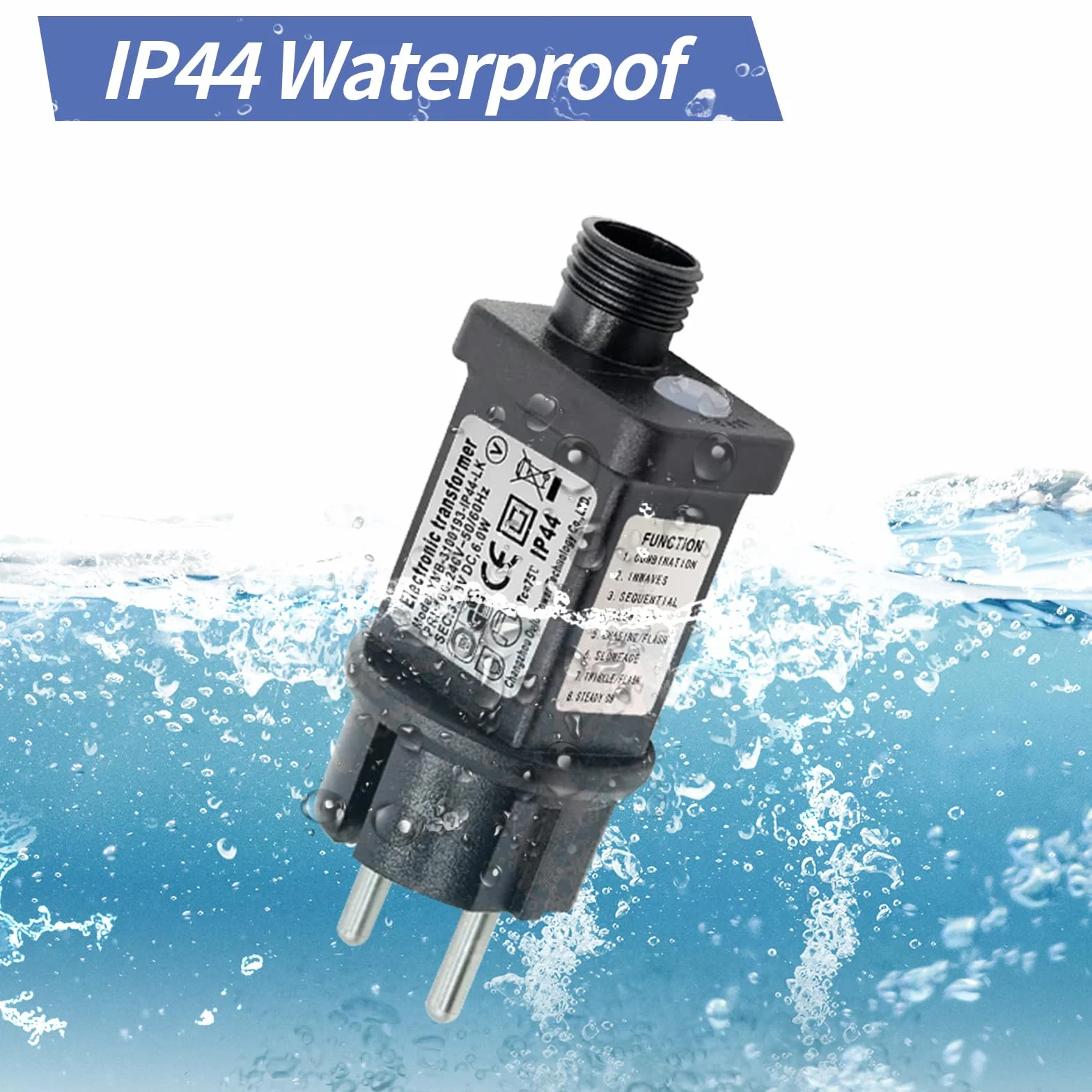 2 sztuki 31 V 6 W wtyczka EU, 8 trybów pracy, zasilacz sieciowy, zasilacz sieciowy, adapter z timerem, funkcja pamięci, wtyczka IP44, wodoszczelny transformator do oświetlenia