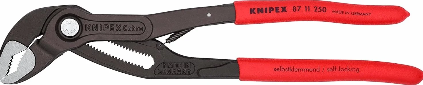KNIPEX Cobra...matic Szczypce nastawne do rur 87 11 250 SB fosforanowana antypoślizgowym tworzywem sztucznym