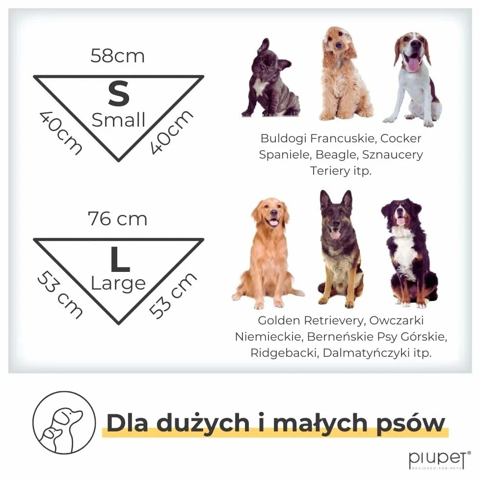 PiuPet® Bandany dla psów (S) - Fioletowy/różowy - Zestaw 2 bandan dla psów - Stylowe bandany dla dużych i małych psów - Ubranka i akcesoria dla psów