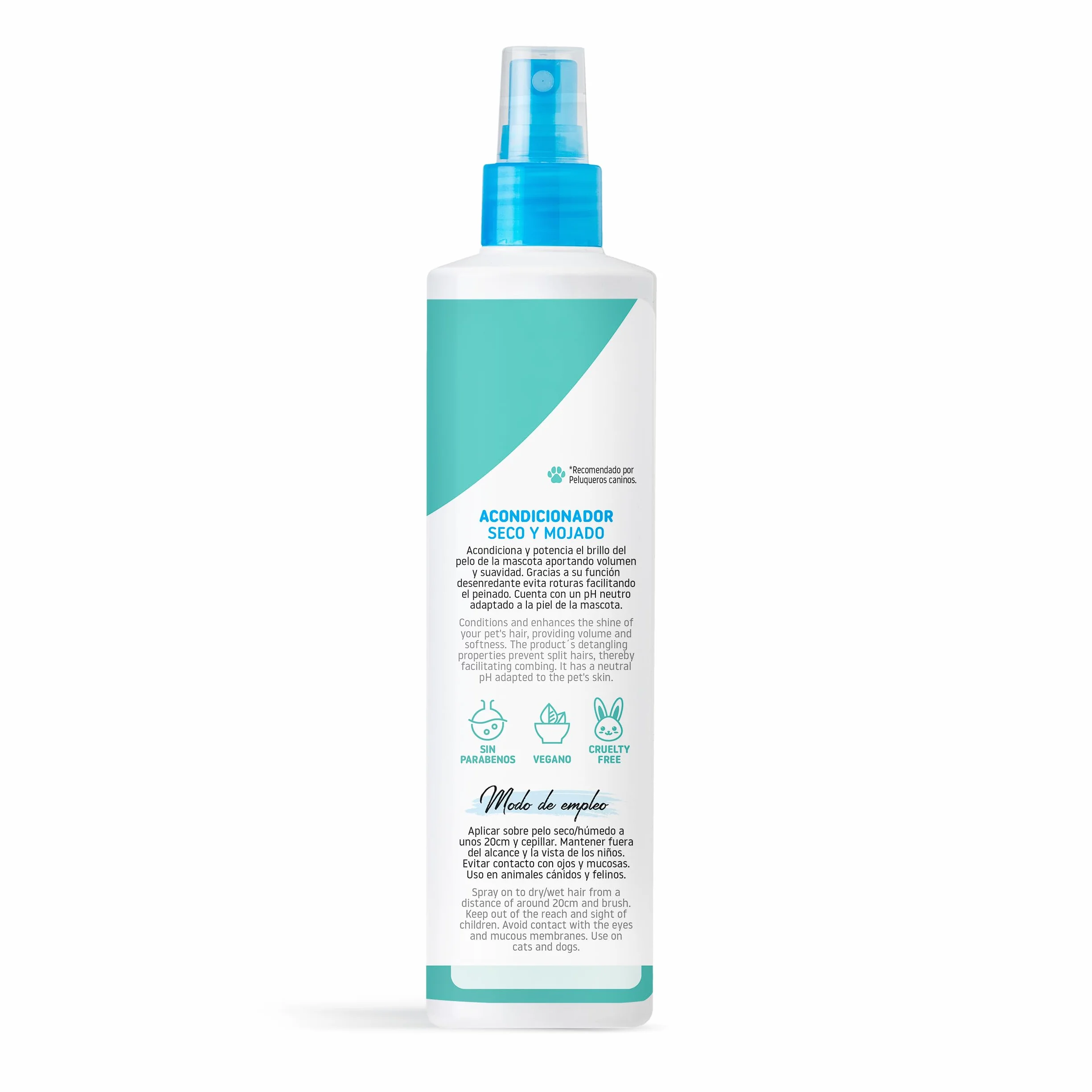 iQ Pet Care - iQ Odżywka na sucho i mokro dla zwierząt domowych - Odżywka dla psów - Połysk, Gładkość i pielęgnacja bez podrażnień - Spray - 300 ml