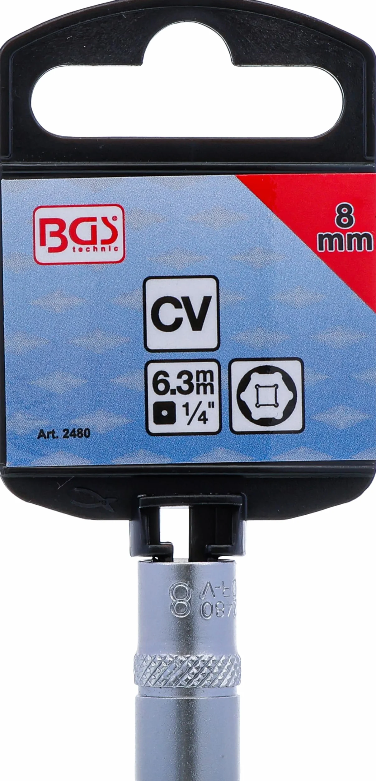 BGS 2480 | Nasadka sześciokątna | 6,3 mm (1/4") | 8 mm