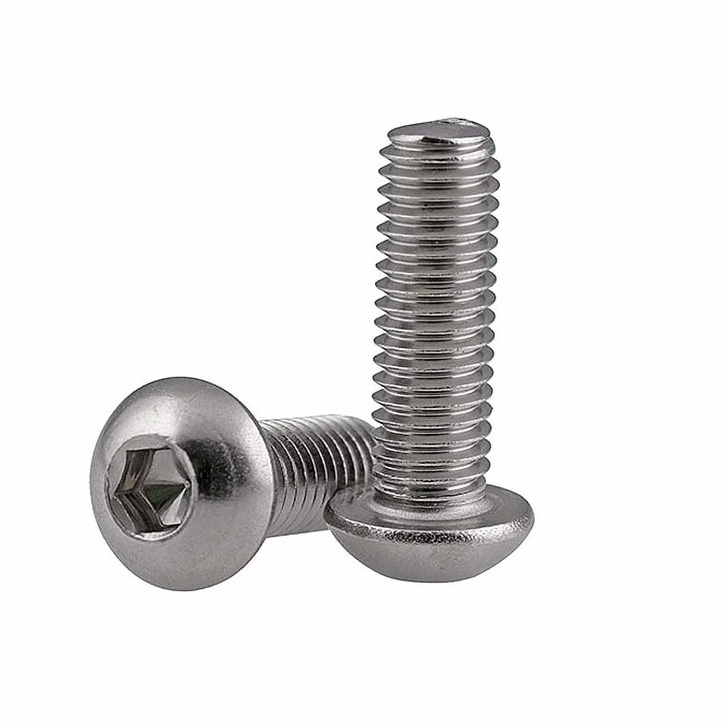 Śruby z łbem kulistym Śruby z gniazdem sześciokątnym ze stali nierdzewnej Śruby z łbem kulistym, M2.5 * 4mm,100 pcs