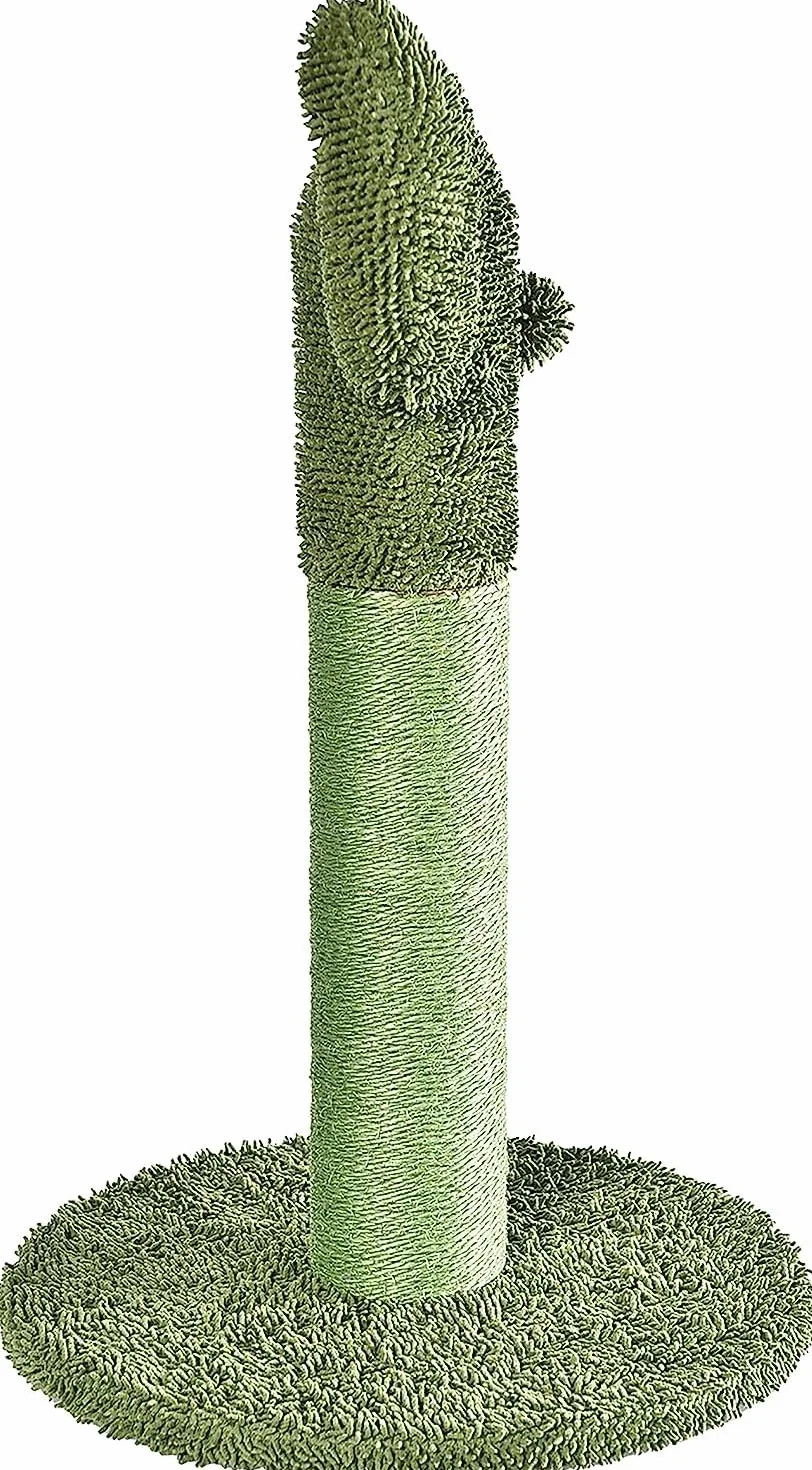 Amazon Basics – drapak dla kota z motywem kaktusa, 65 cm, szary.