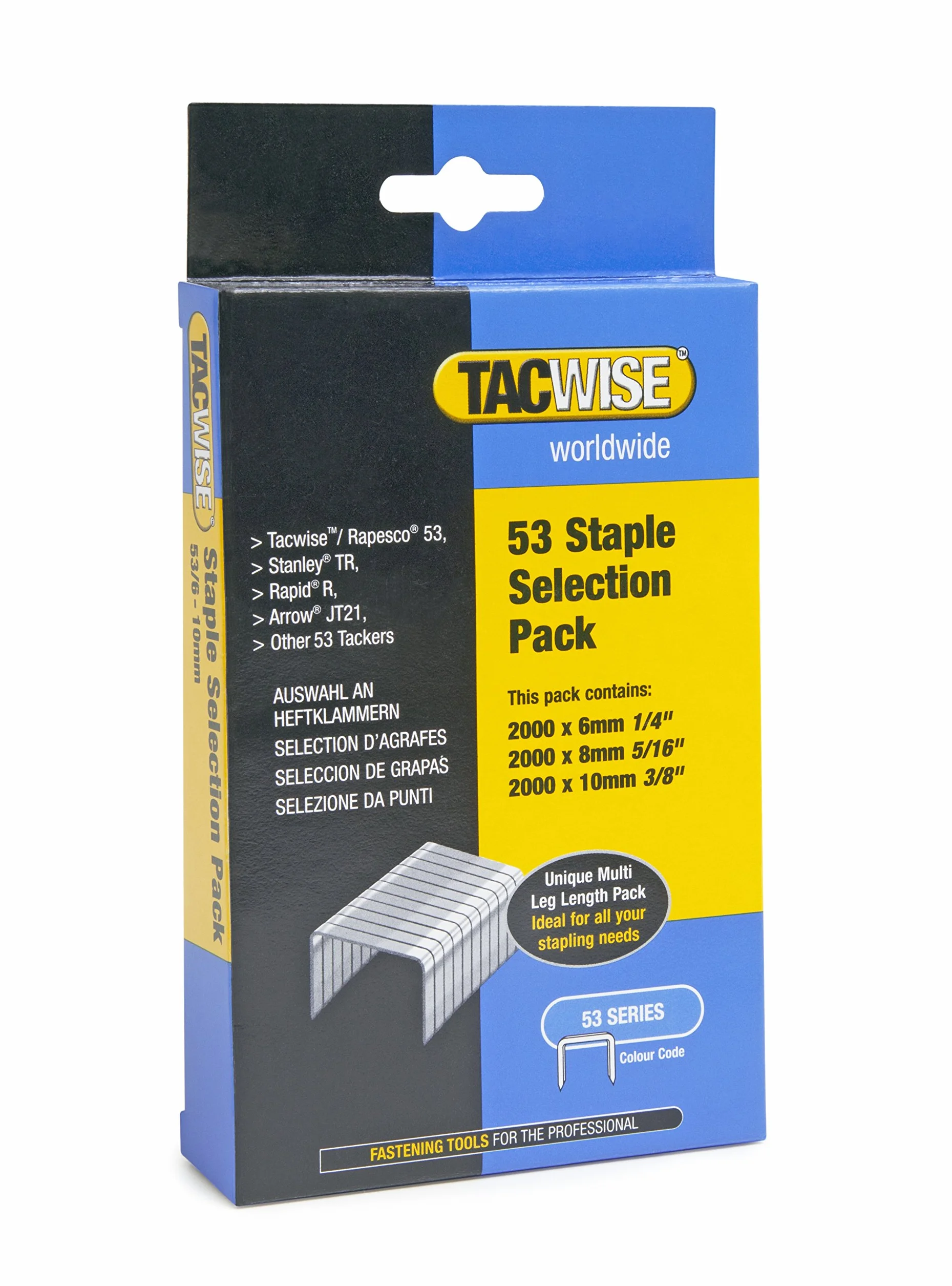 Tacwise 1095 zestaw zszywek ocynkowanych typu 53/6-10 mm, 6000 sztuk