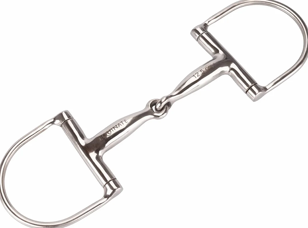 Equinate D-ring Trójnik ze stali nierdzewnej 16 mm po prostu złamany 11,5 cm – anatomicznie ukształtowany węzeł przyjazny dla pył o delikatnym działaniu – grawerowane laserowo dane dotyczące rozmiaru