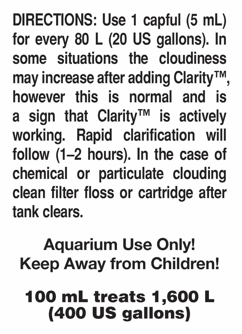 Seachem Clarity oczyszczacz wody, 100 ml, wielokolorowy, 145, 100 ml (1 opakowanie)