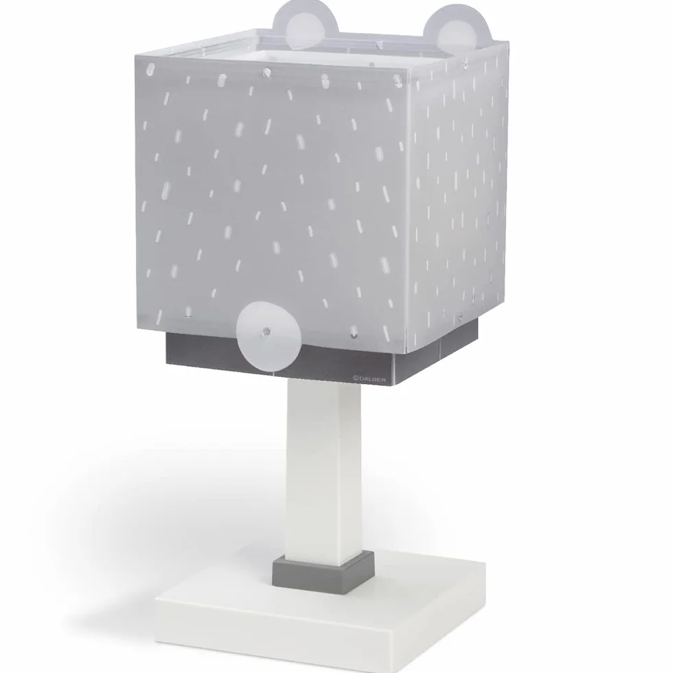 Dalber Dziecięca lampa stołowa lampka nocna pokój dziecięcy Little Teddy Niedźwiedź Zwierzęta, szara, 64571, E14