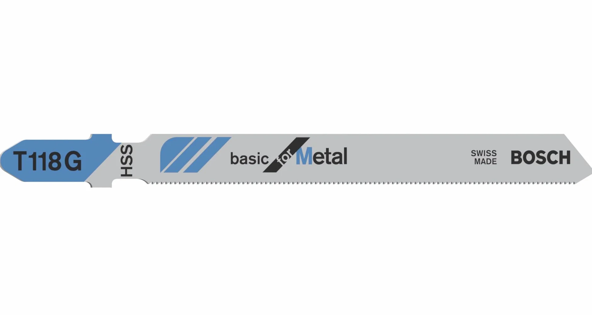 Bosch 5x Brzeszczot do wyrzynarki T 118 G Basic for Metal (do Blachy stalowe, długość 92 mm, profesjonalne akcesoria do wyrzynarki)