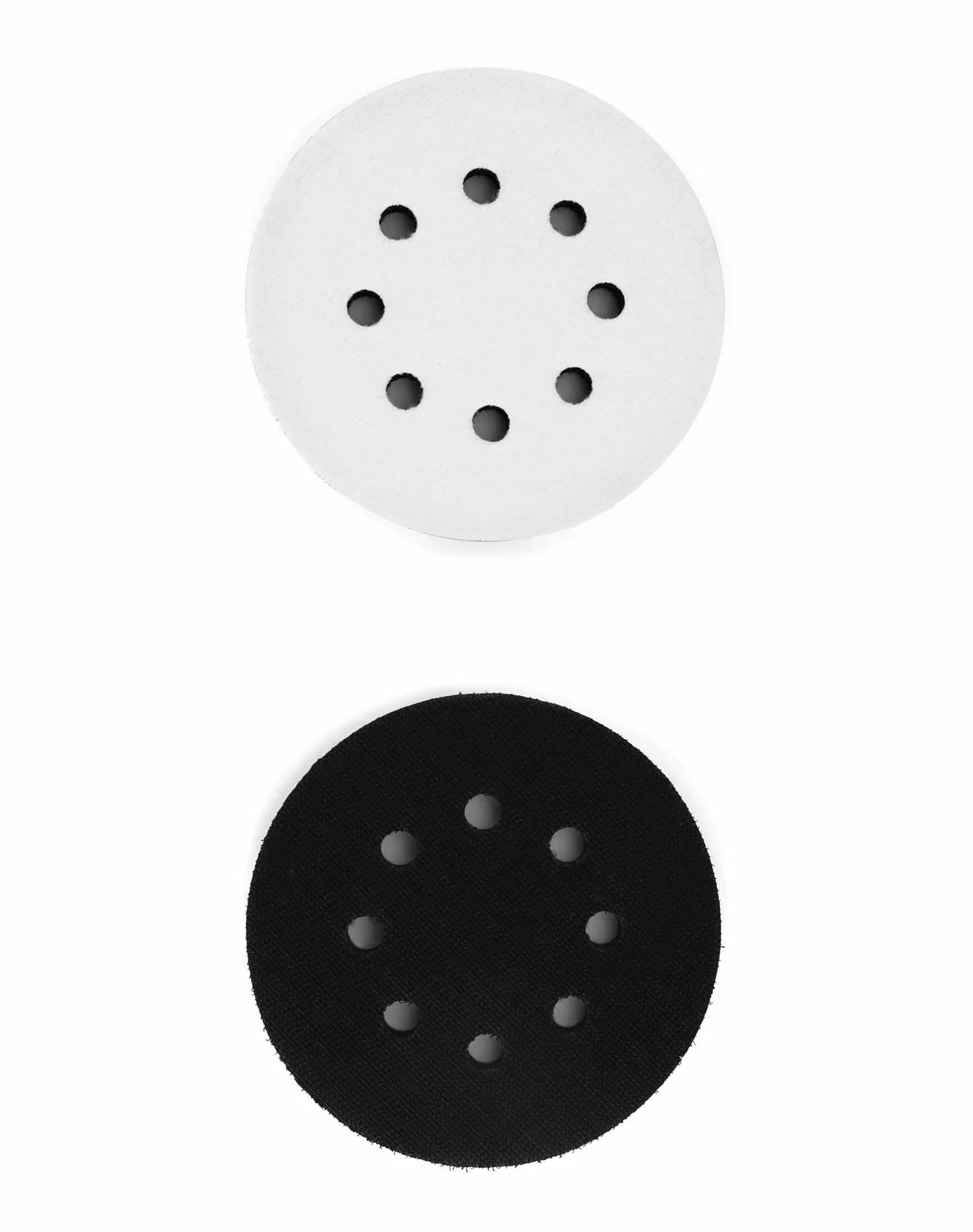 QWORK® 2 sztuki 125 mm podkładka z gąbki podkładka na rzep do tarczy szlifierskiej (8 otworów)