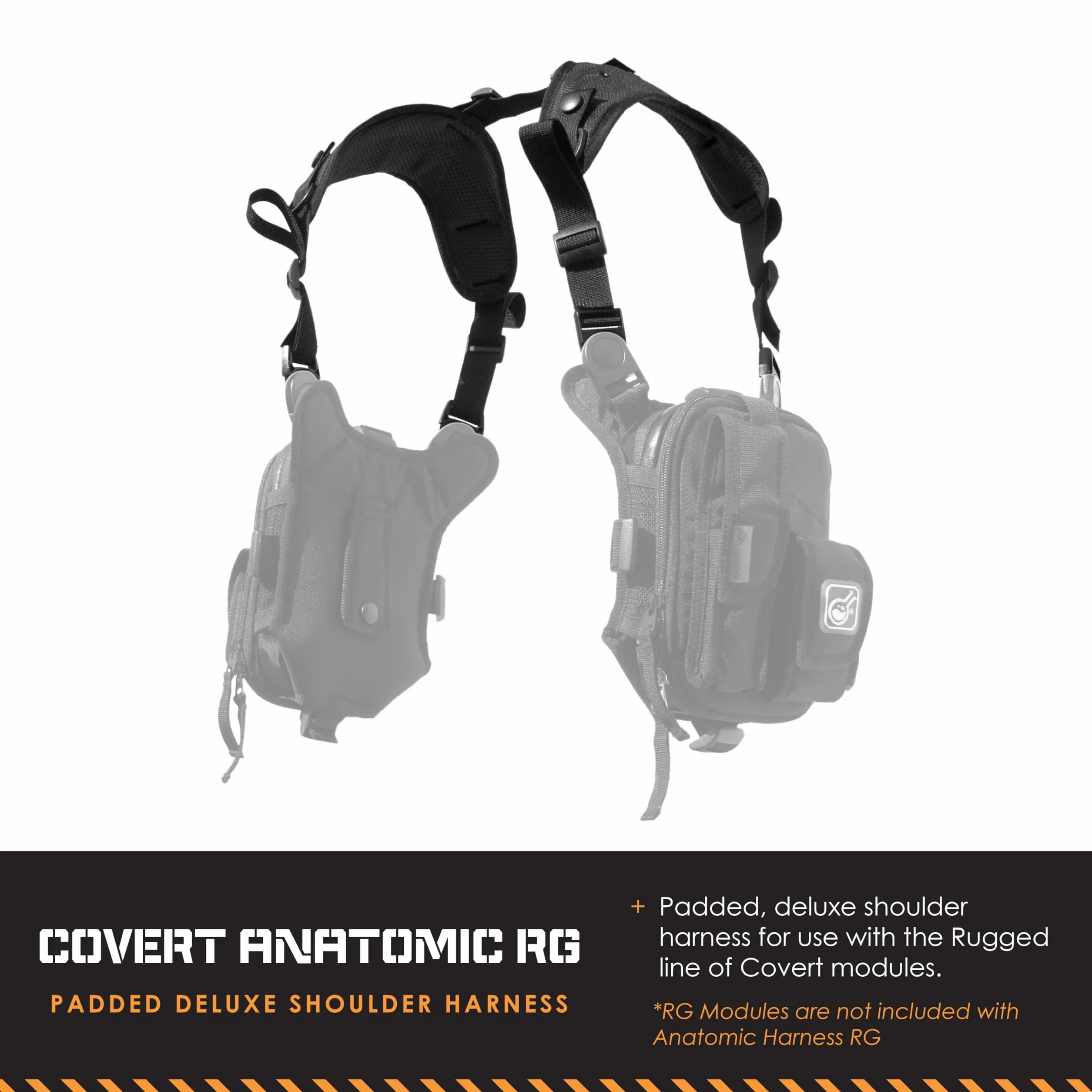 CivilianLab Covert Rg anatomiczna uprząż na ramię - czarna
