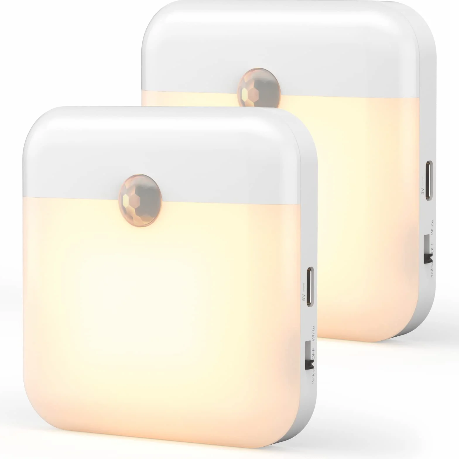 OUSFOT Lampka nocna LED, wewnętrzna lampa z czujnikiem ruchu, automatyczna lampka nocna z magnetycznym mocowaniem, lampka nocna dla dzieci, do pokoju dziecięcego, kuchni, przedpokoju, schodów, salonu