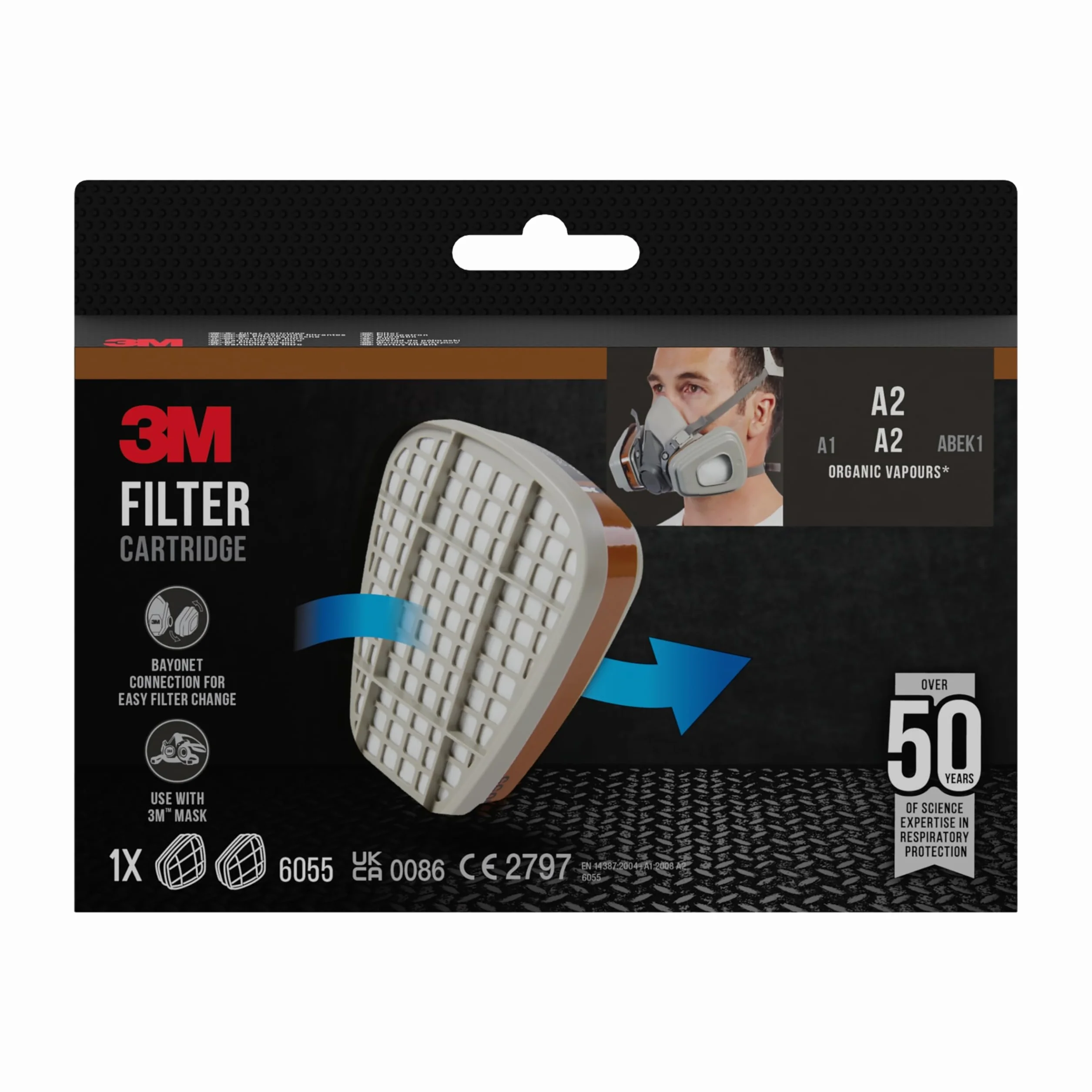 3M Aktywny wkład filtracyjny 6055, 1 szt. (1 szt.), Różne