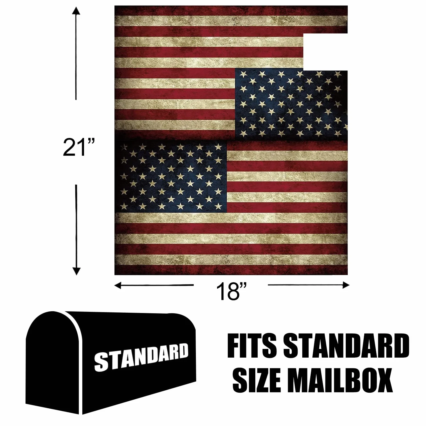 Anley Magnetic retro flaga USA okładki skrzynki pocztowej 21x18 w-świetna dekoracja na 4 lipca Dzień Niepodległości Dzień Pamięci-Vintage American USA Patriotyczna skrzynka pocztowa okłady dla standardowej skrzynki pocztowej w USA