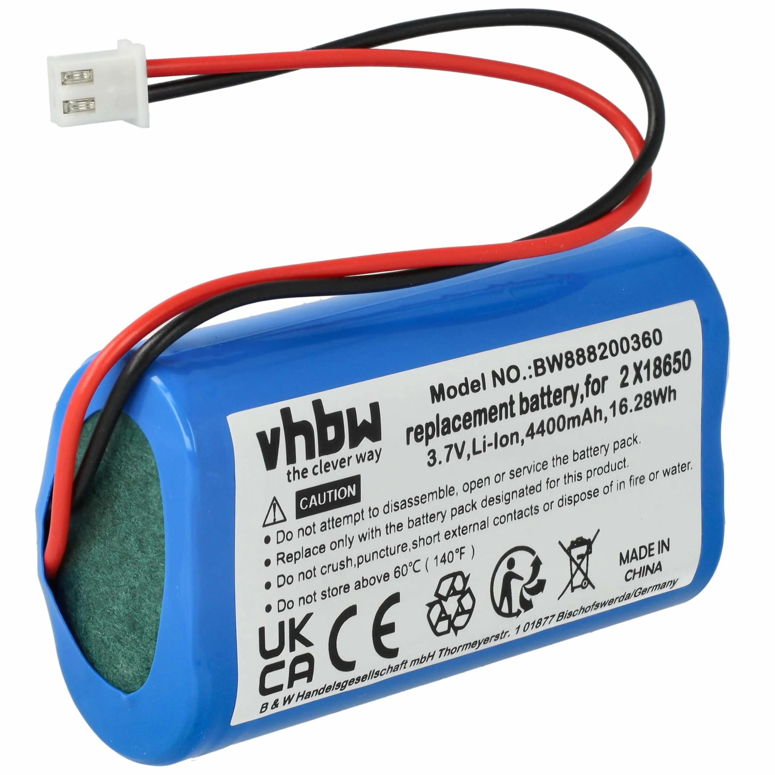 vhbw Bateria kompatybilna z Zafferano Olivia Pro, Poldina, Poldina Pro, lampka nocna (4400 mAh, 3,7 V, litowo-jonowa)