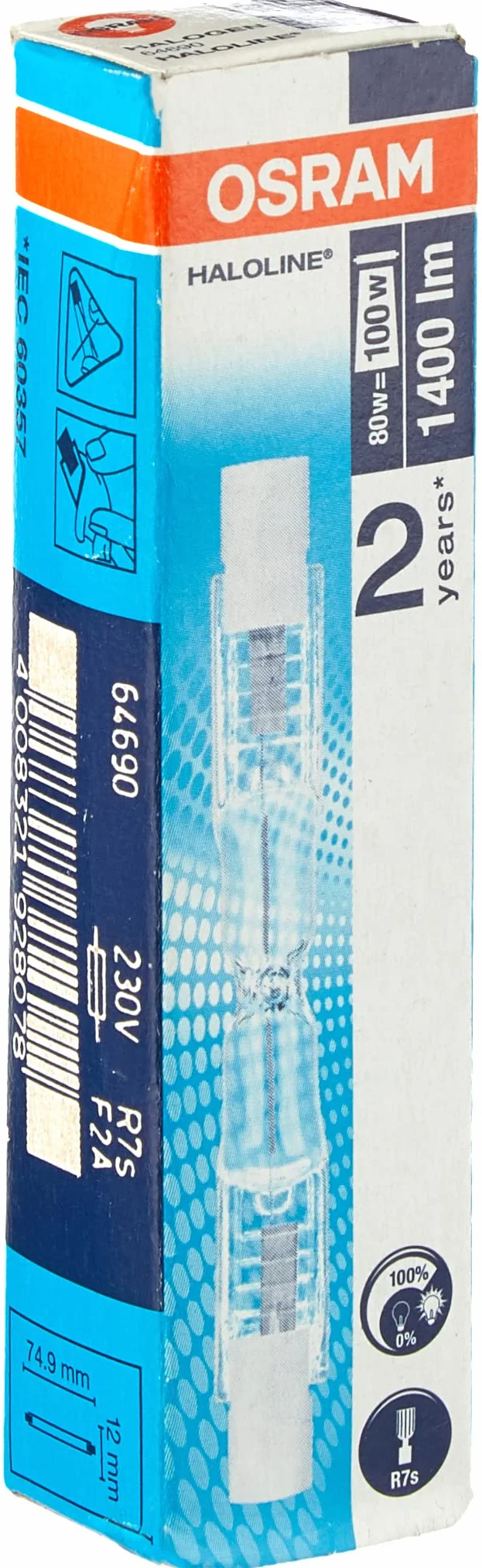 Osram Haloline Pro R7s 230V 80W 74,9mm ciepła biel 1 sztuka