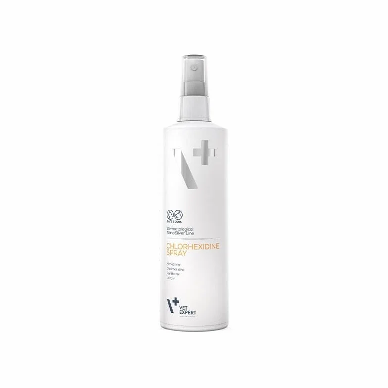 Spray z chlorhesydyną na zmiany skórne psów kotów VET EXPERT 100ml