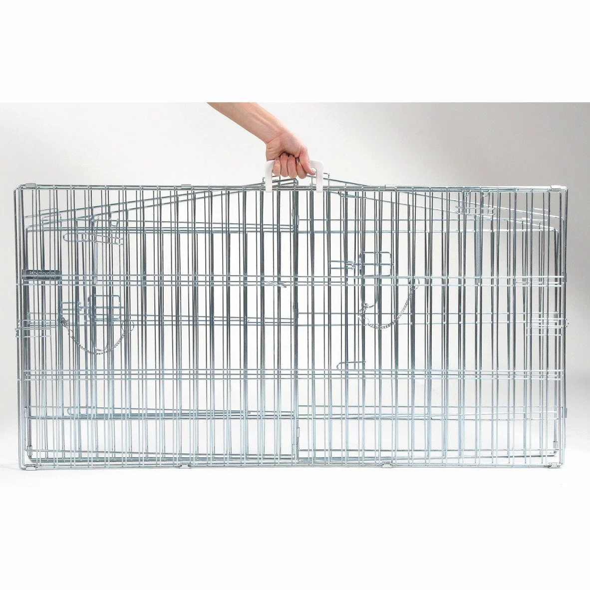 Kerbl wybieg dla dużych królików i zajęcy 115x115x60 cm odstęp 3,5 cm wylot z dwoma drzwiami