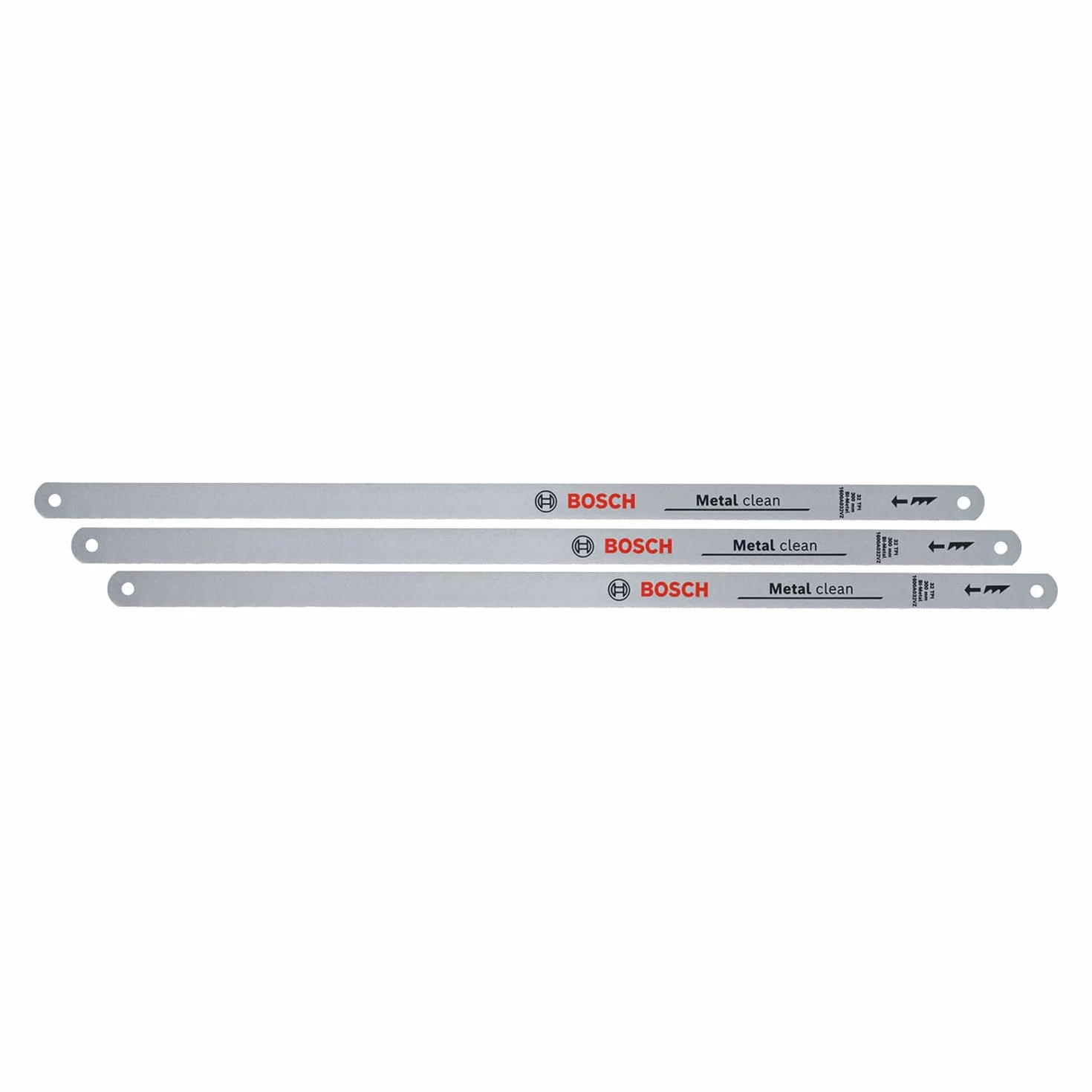 Bosch Brzeszczoty do piłki do metalu 300 mm, 3 szt. (osprzęt do piłki do metalu 300 mm, 32 TPI, trwałe bimetal. brzeszczoty do czystych cięć w metalu, drewnie, tworzywach szt. i mat. kompozytowych)