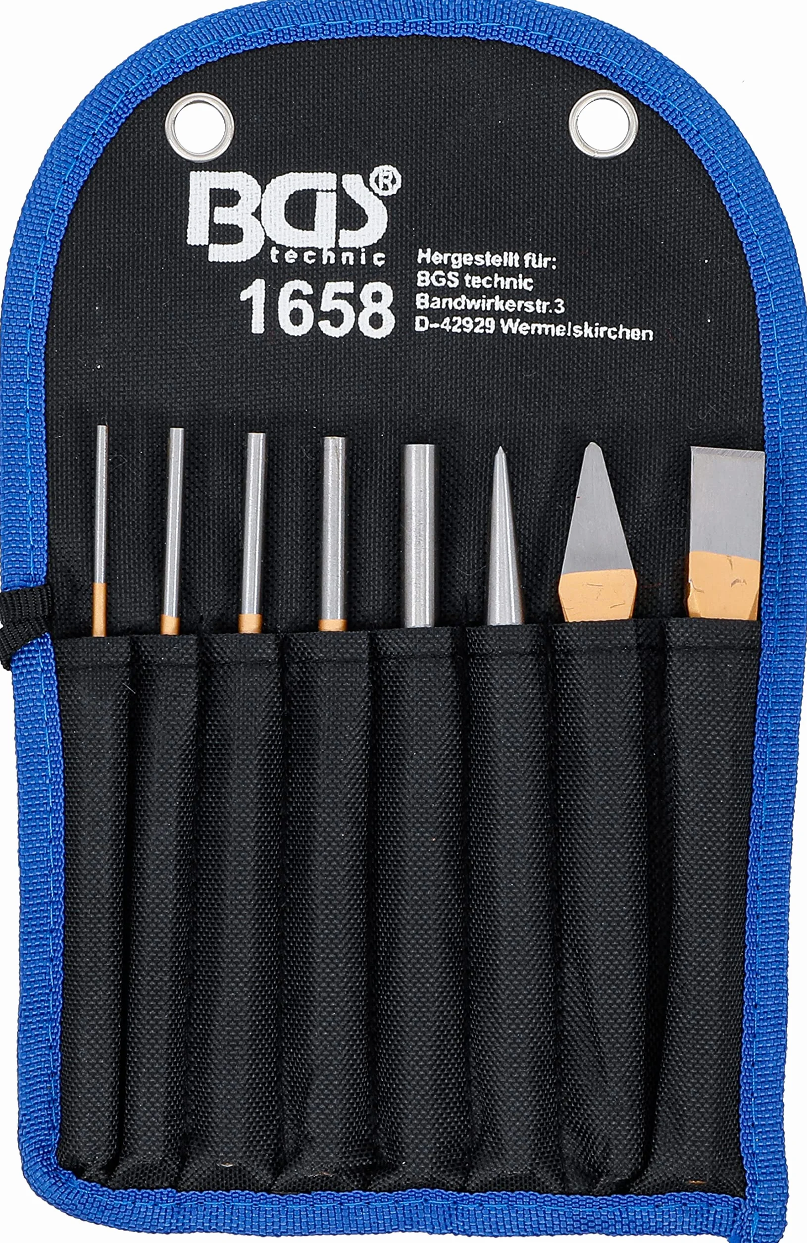 BGS 1658 Zestaw wybijaków zawleczek 150 mm 8 szt.