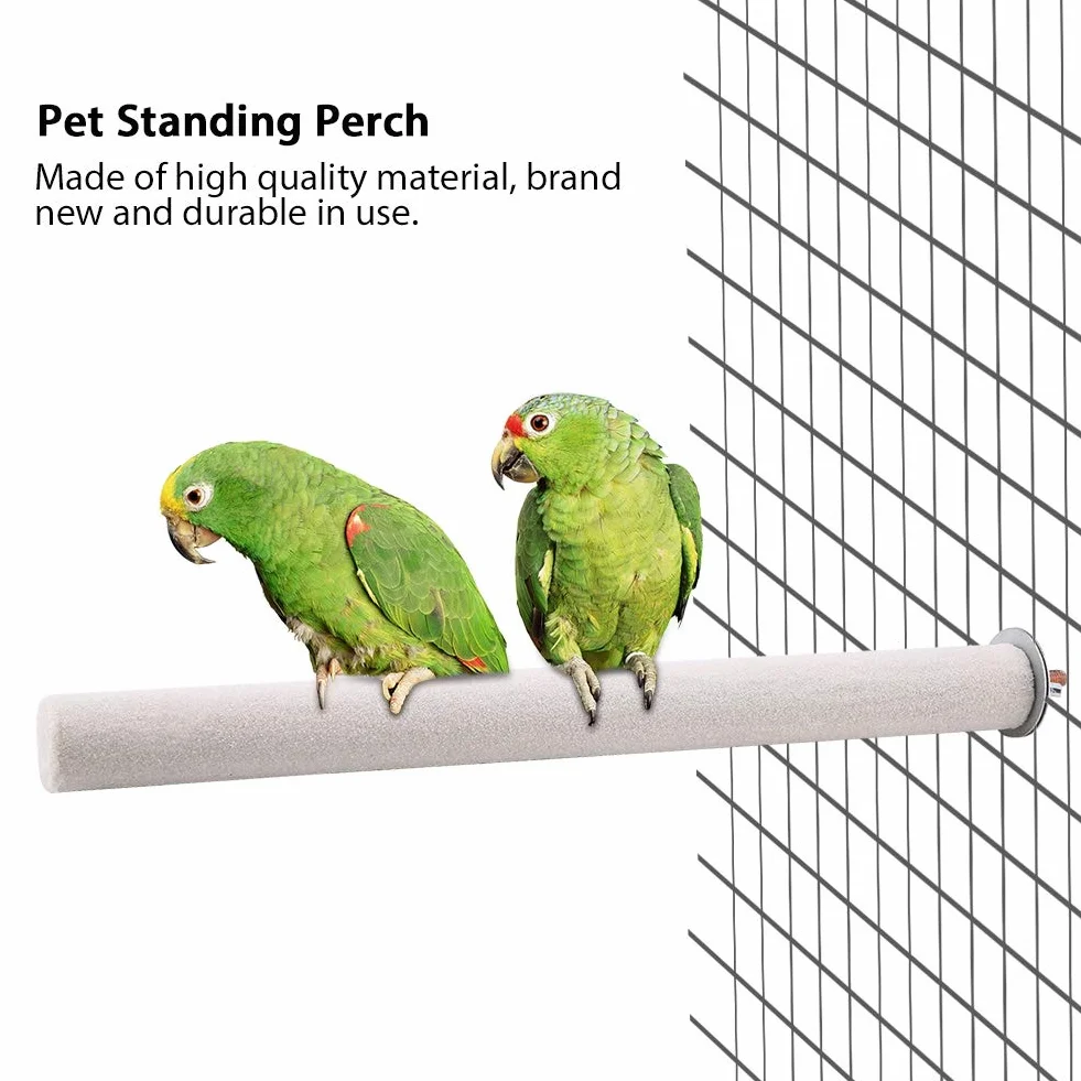 Grzędy dla ptaków Pet Grinding Claw Stick Bird Stojak na papugę Okoń Pręt Ptak Szlifowanie pazurów Parrot Scratching Stick Perch Platform dla ptaków domowych, papug i szynszyli (2,5 * 35 cm)