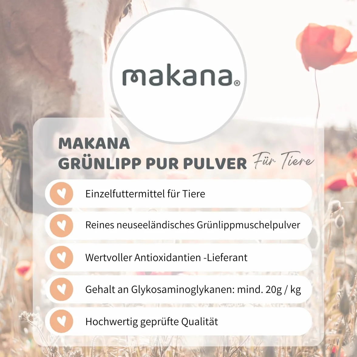 Makana Grünlipp PUR, proszek z muszli zielonowargowej, worek 500 g