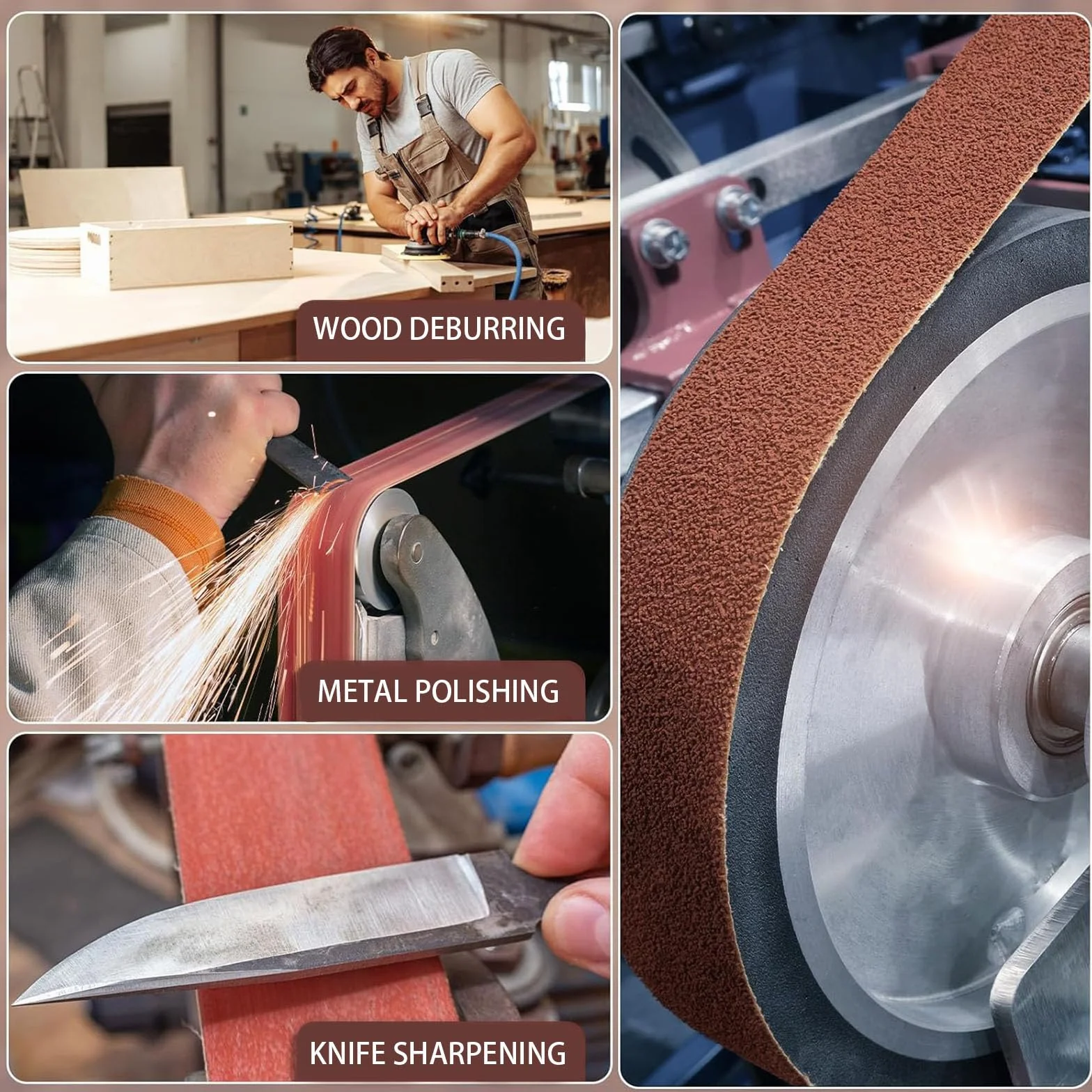 20 sztuk taśm ściernych do szlifierek, 25 x 762 mm, ziarnistość 400/600/800/1000, zestaw taśmy ściernej, papier ścierny do szlifierki taśmowej do szlifierki do elektronarzędzi