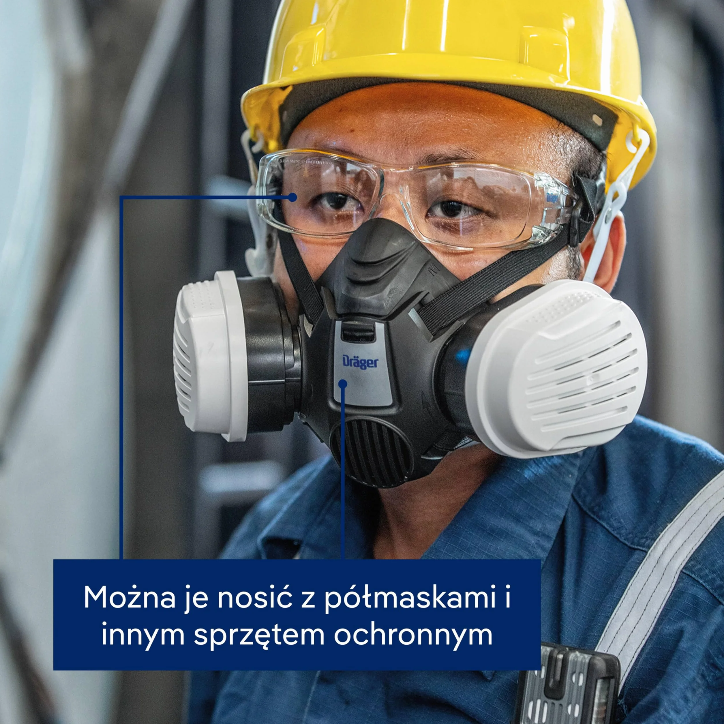 Dräger X-pect 2400 okulary ochronne, lekkie okulary robocze, na plac budowy, warsztat, jazdę na rowerze, jogging, służby ratownicze, laboratorium, przezroczyste, odporne na zarysowania i zaparowanie