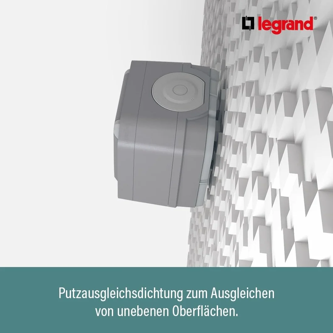 LEGRAND, Plexo New złącze kablowe do wilgotnych pomieszczeń, montaż na puszkach podtynkowych, 1 wejście ISO20-20 mm średnica gwintu, 10 sztuk, kolor: antracytowy, 069663L