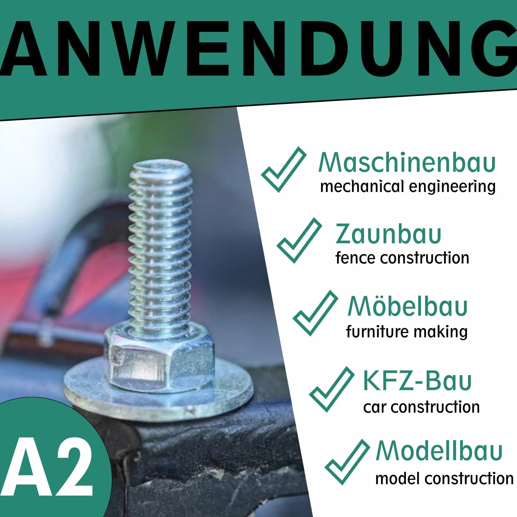 Śruba z łbem soczewkowym z kołnierzem i gniazdem sześciokątnym (ISK) zgodnie z normą: ISO 7380-2, stal nierdzewna A2 V2A, pełne gwinty, śruba kołnierzowa, śruba płaskołbezista, śruba soczewkowa (25