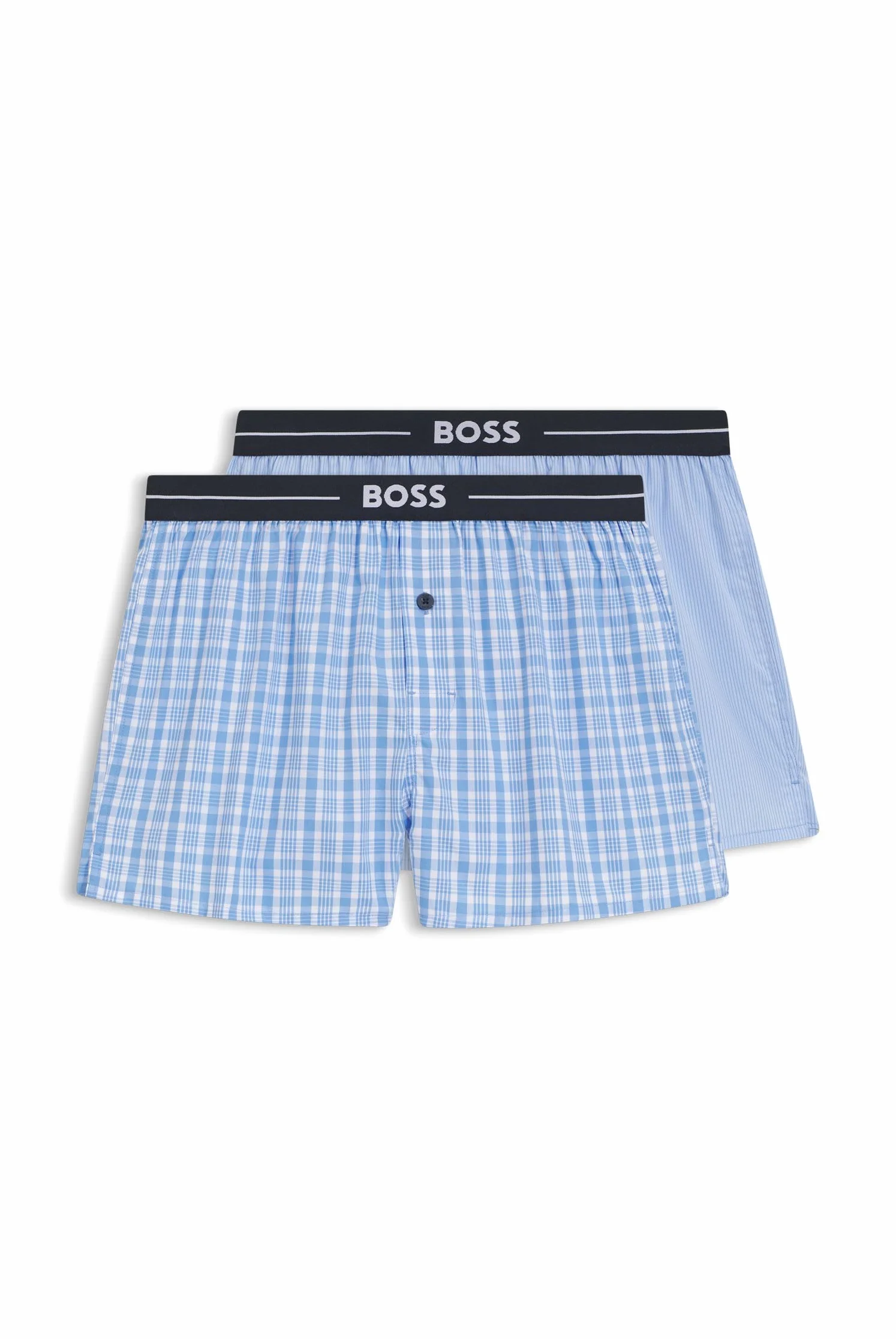BOSS Męskie spodnie piżamowe 2P Boxer Shorts EW, New - Open Blue471, M