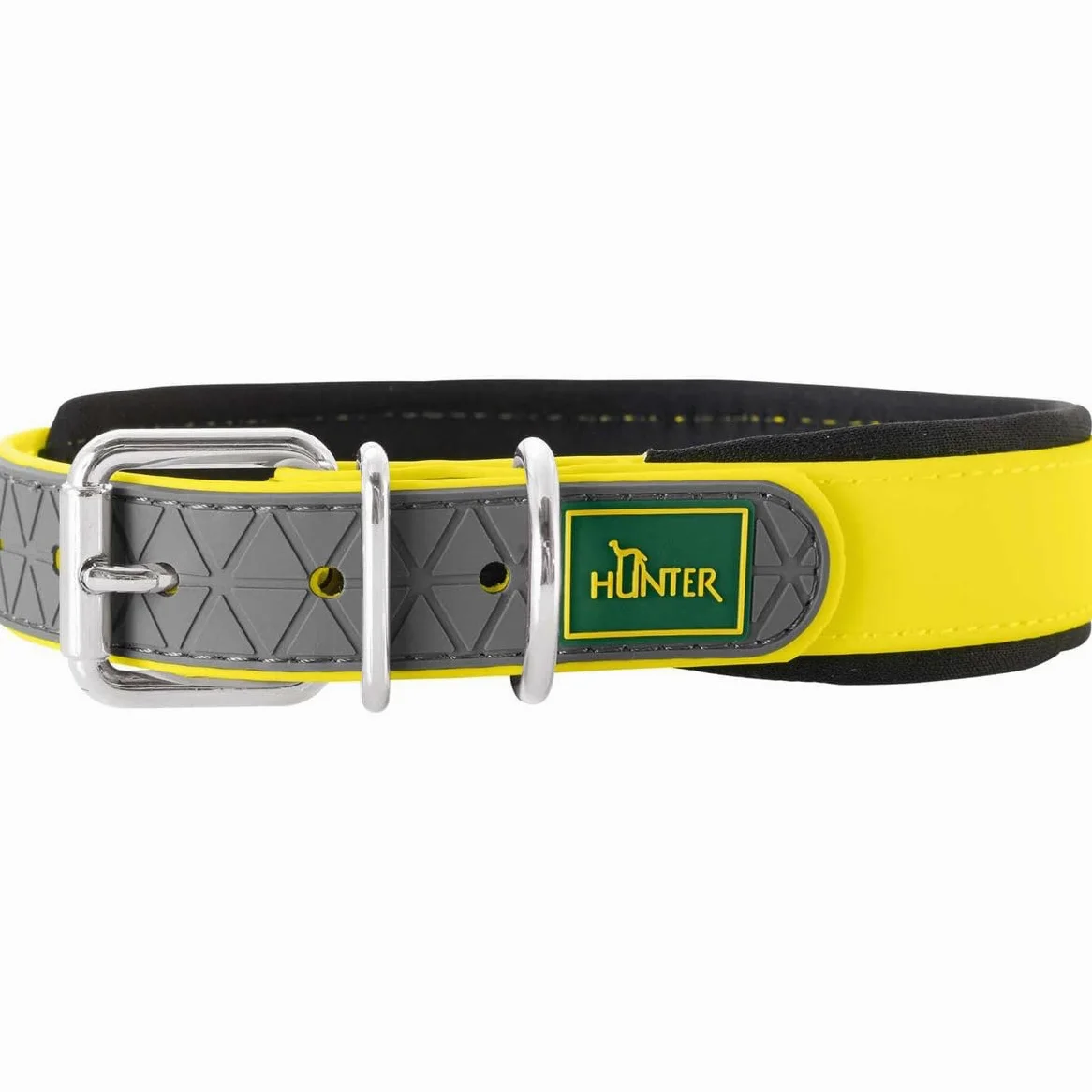 Naszyjnik myśliwy z neoprenu 40 cm żółty neon