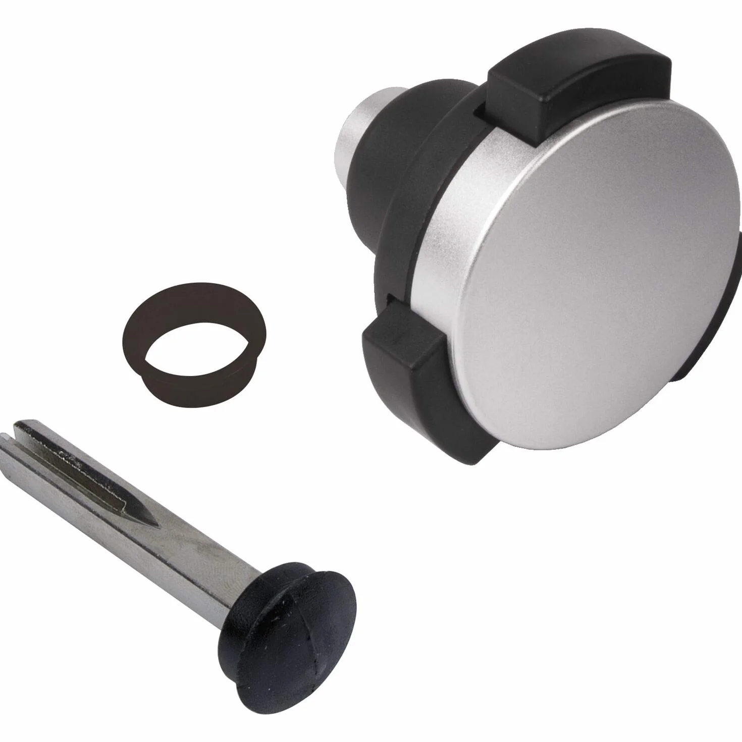 Locinox Klamka guzikowa KIDLOC 2,59/54,6/41 mm, VK 8x60 mm, stal nierdzewna/biegun, srebrna/czarna