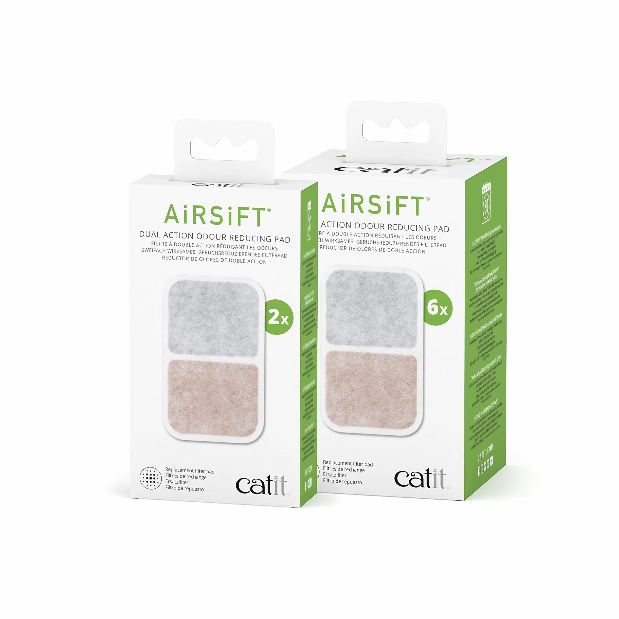 Catit AiRSiFT Dual Action Pad, podkładka zapachowa kuwety, 2 sztuki