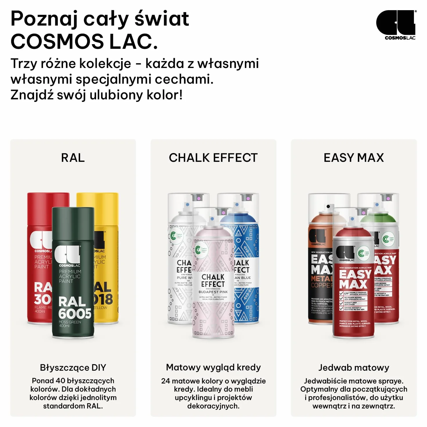 CL COSMOS LAC Farba kredowa Spray Chalk Effect